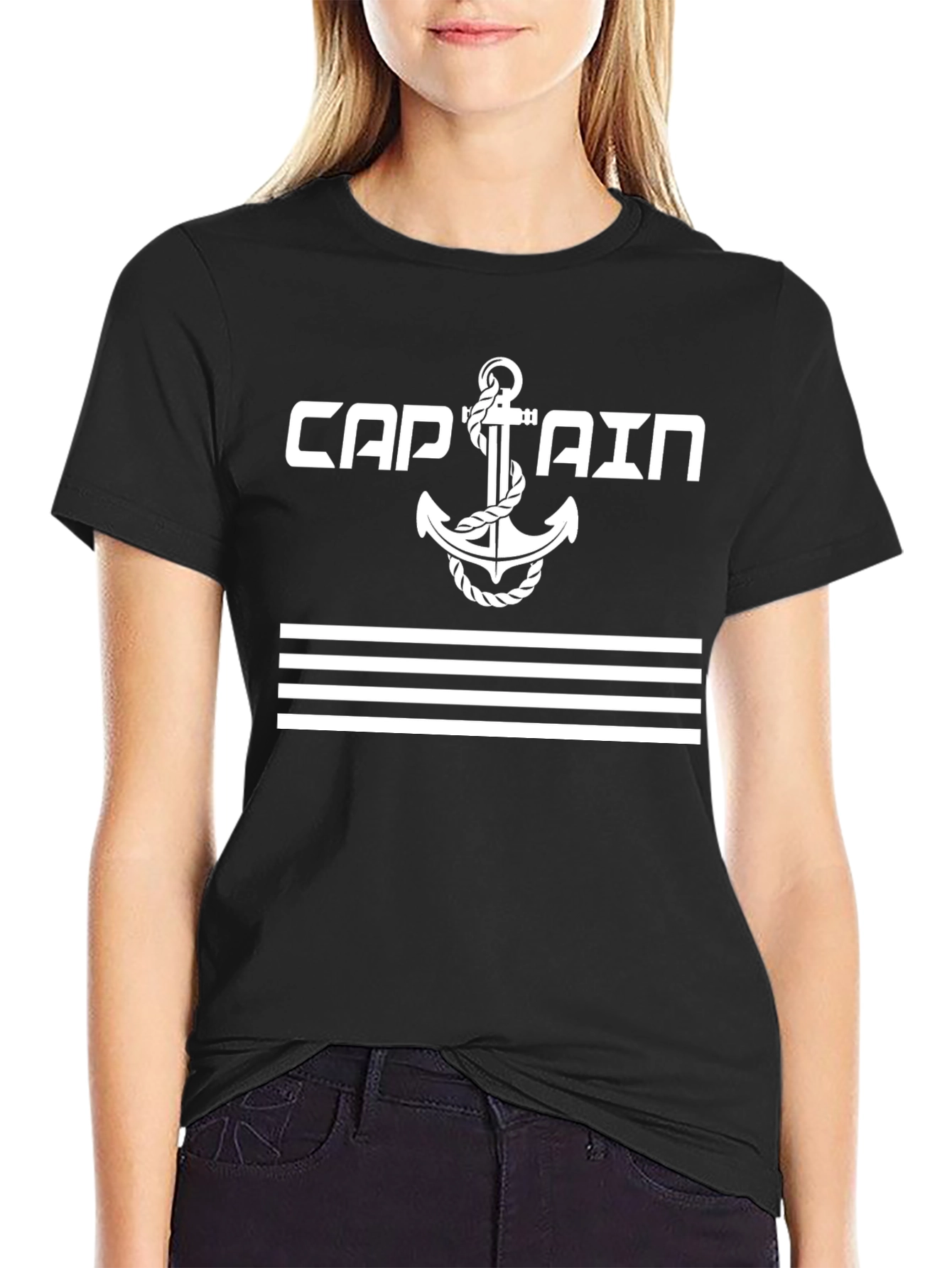Captain Anchor Graphic Tee - Nautical Style