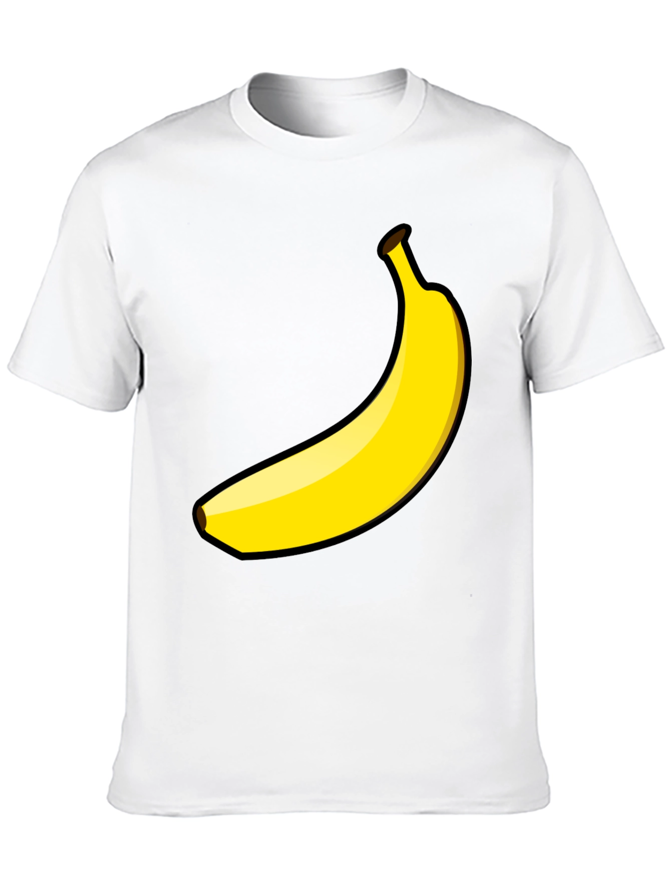 Banana Graphic Tee - Black Cotton Casual Shirt