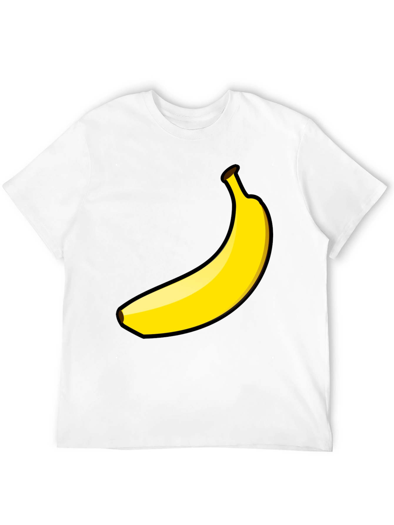Banana Graphic Tee - Black Cotton Casual Shirt