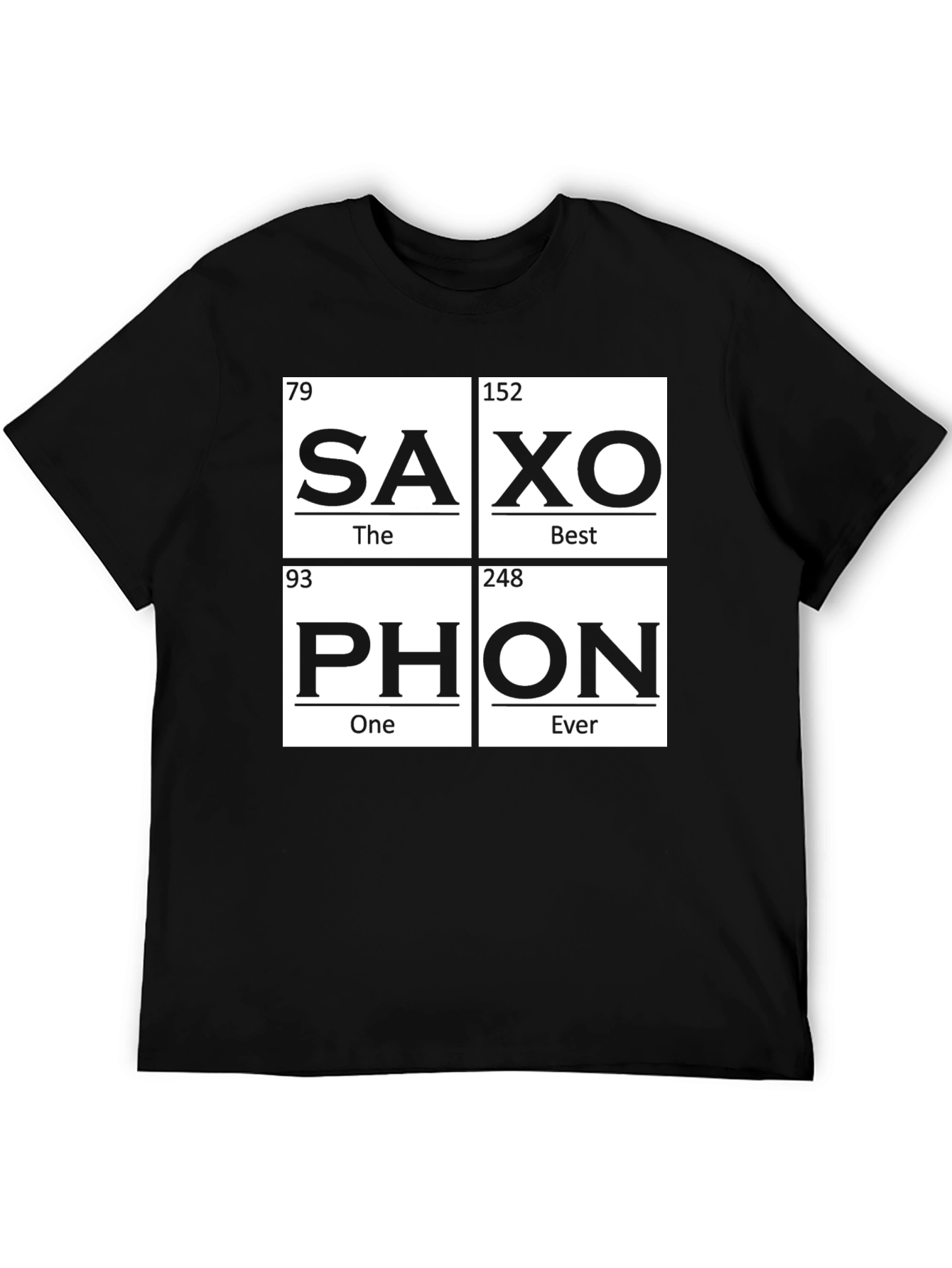 Saxophone Periodic Table Inspired T-Shirt