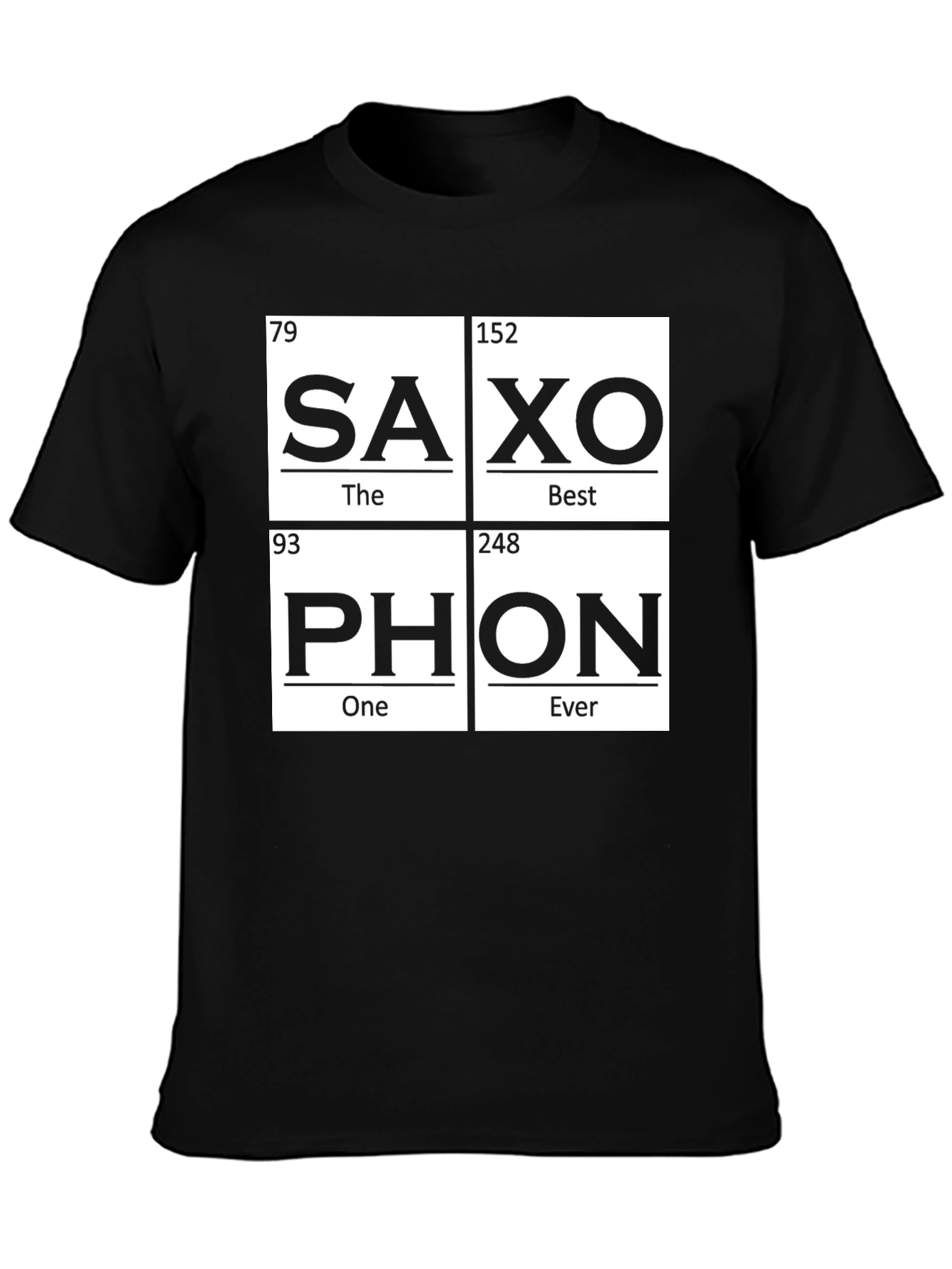 Saxophone Periodic Table Inspired T-Shirt