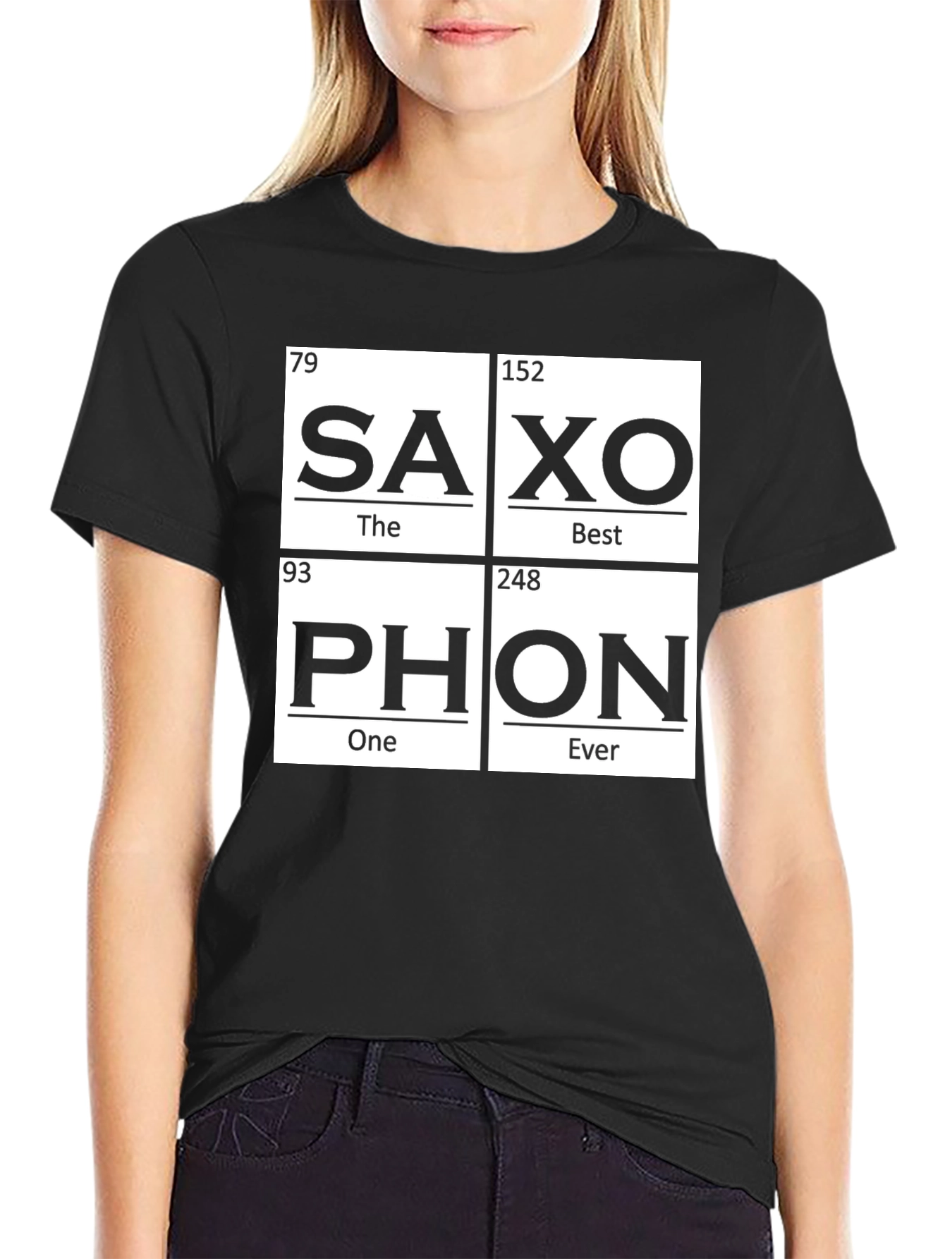 Saxophone Periodic Table Inspired T-Shirt