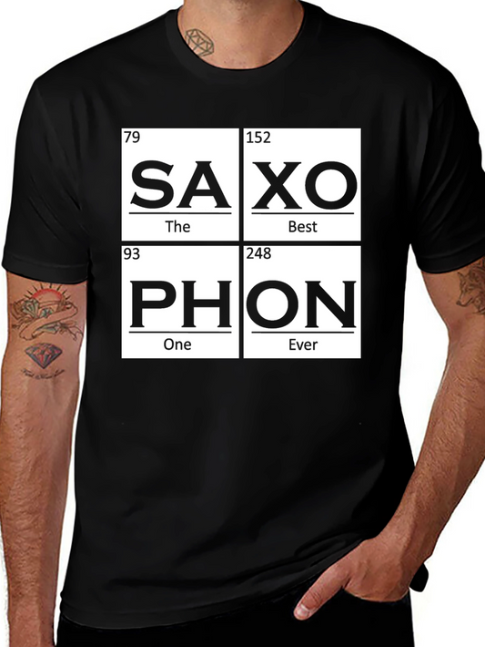 Saxophone Periodic Table Inspired T-Shirt