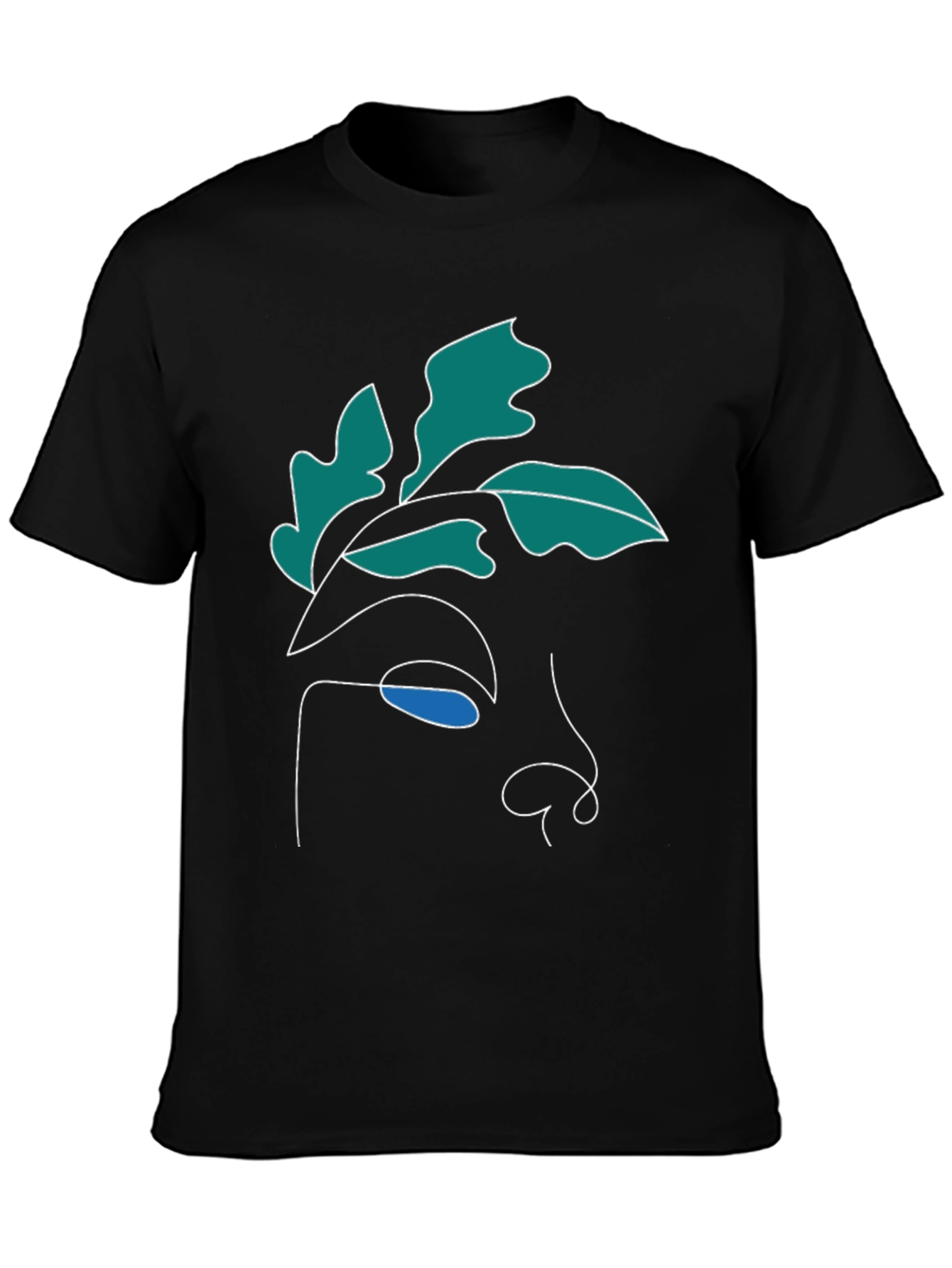 Abstract Face Graphic Tee - Modern Art Shirt