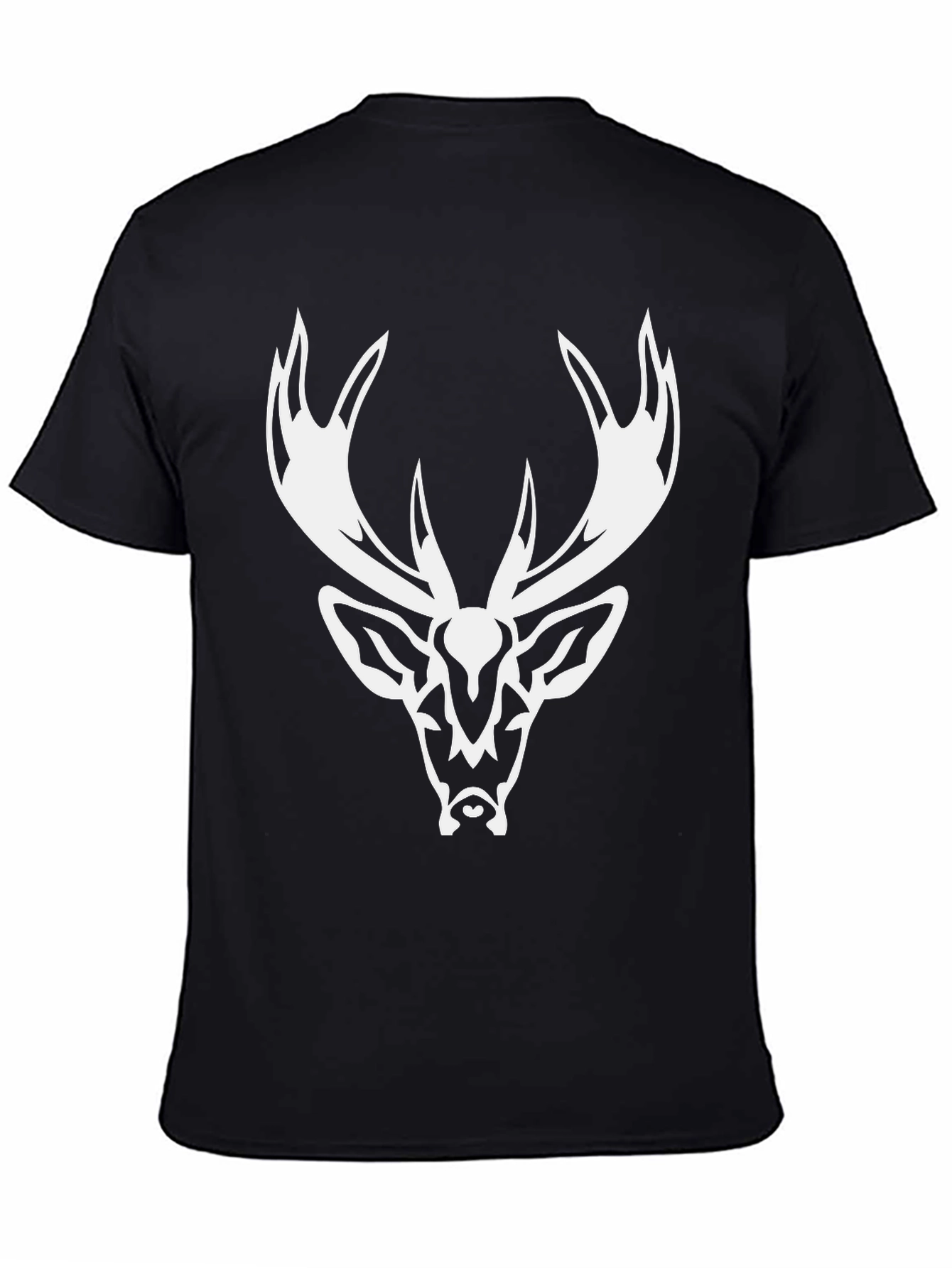 Black Deer Head Graphic Tee