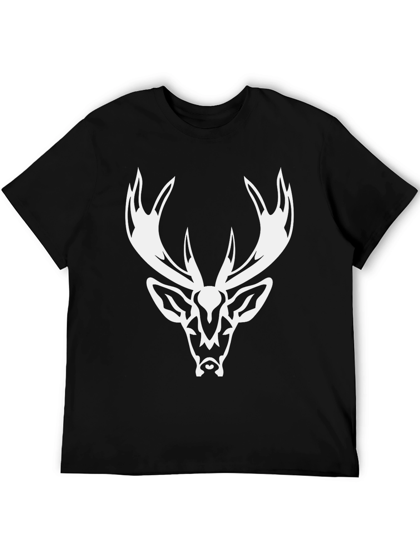 Black Deer Head Graphic Tee
