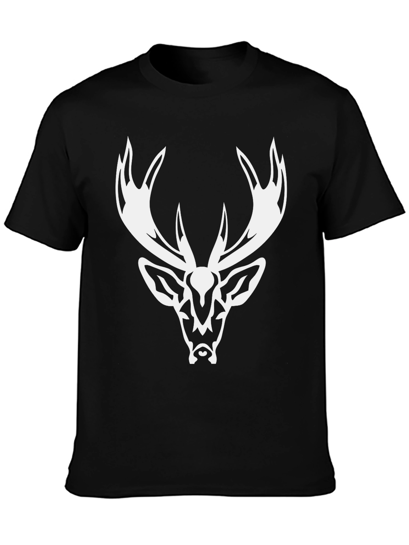 Black Deer Head Graphic Tee