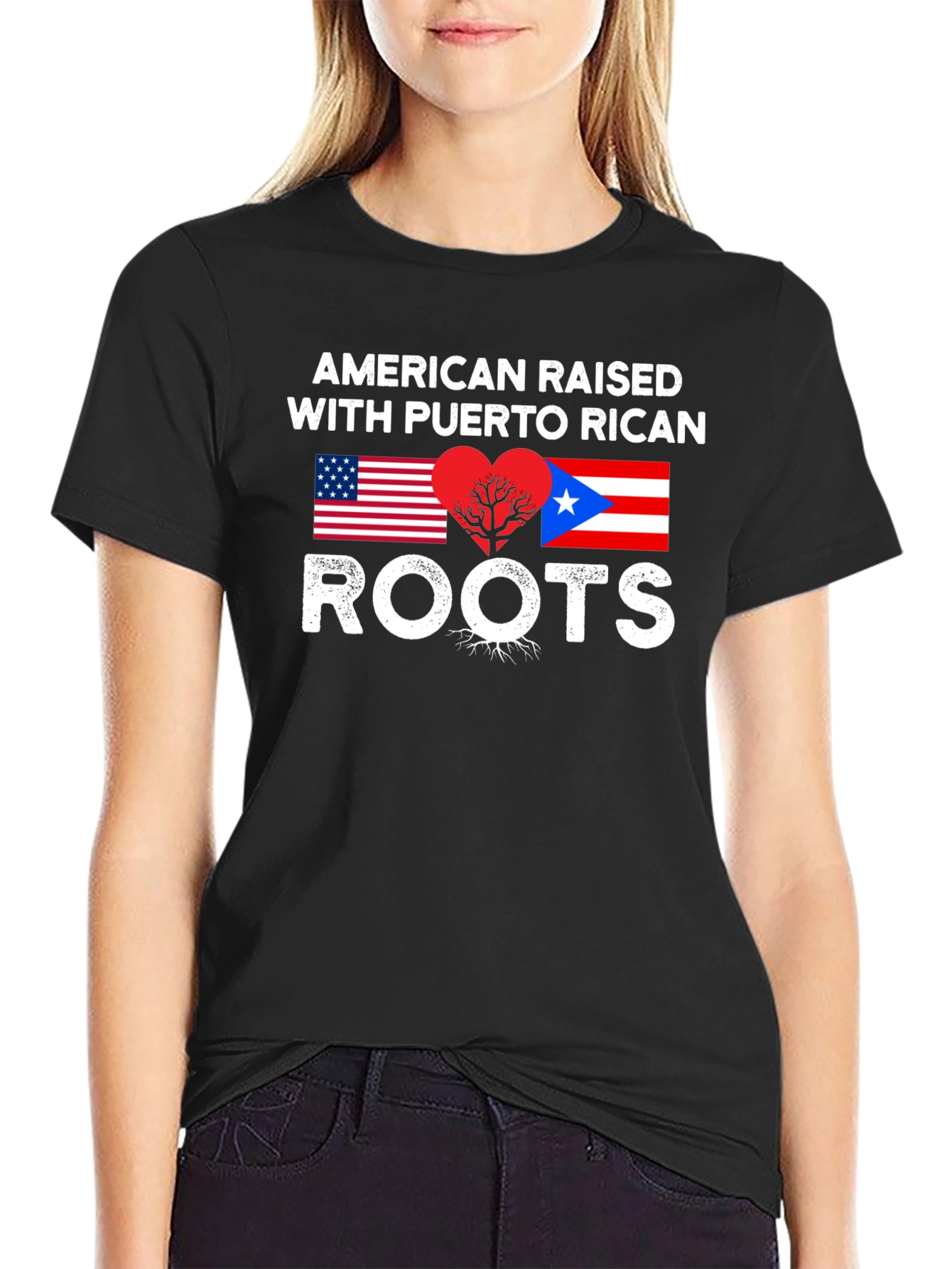 American Raised with Puerto Rican Roots T-Shirt