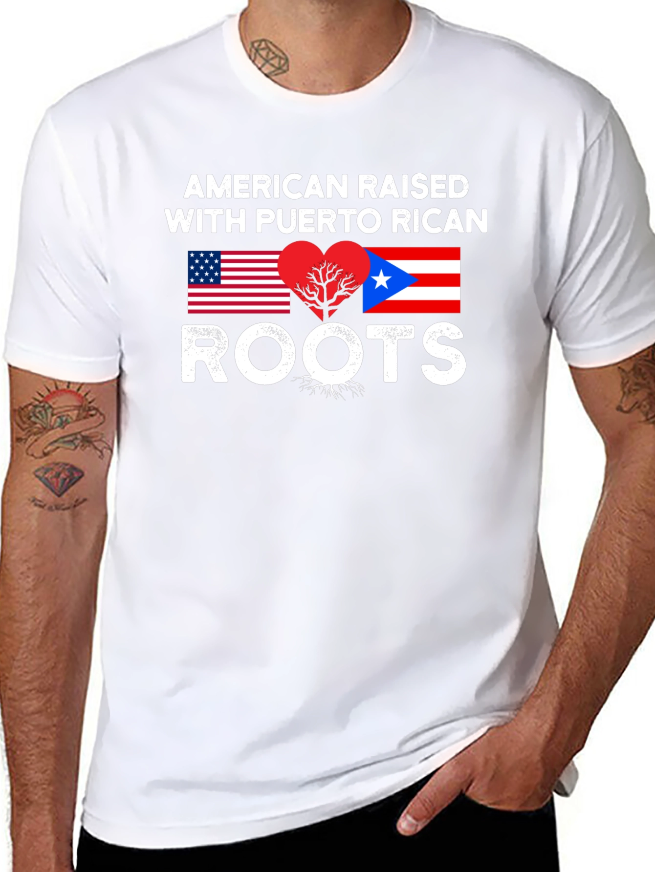 American Raised with Puerto Rican Roots T-Shirt