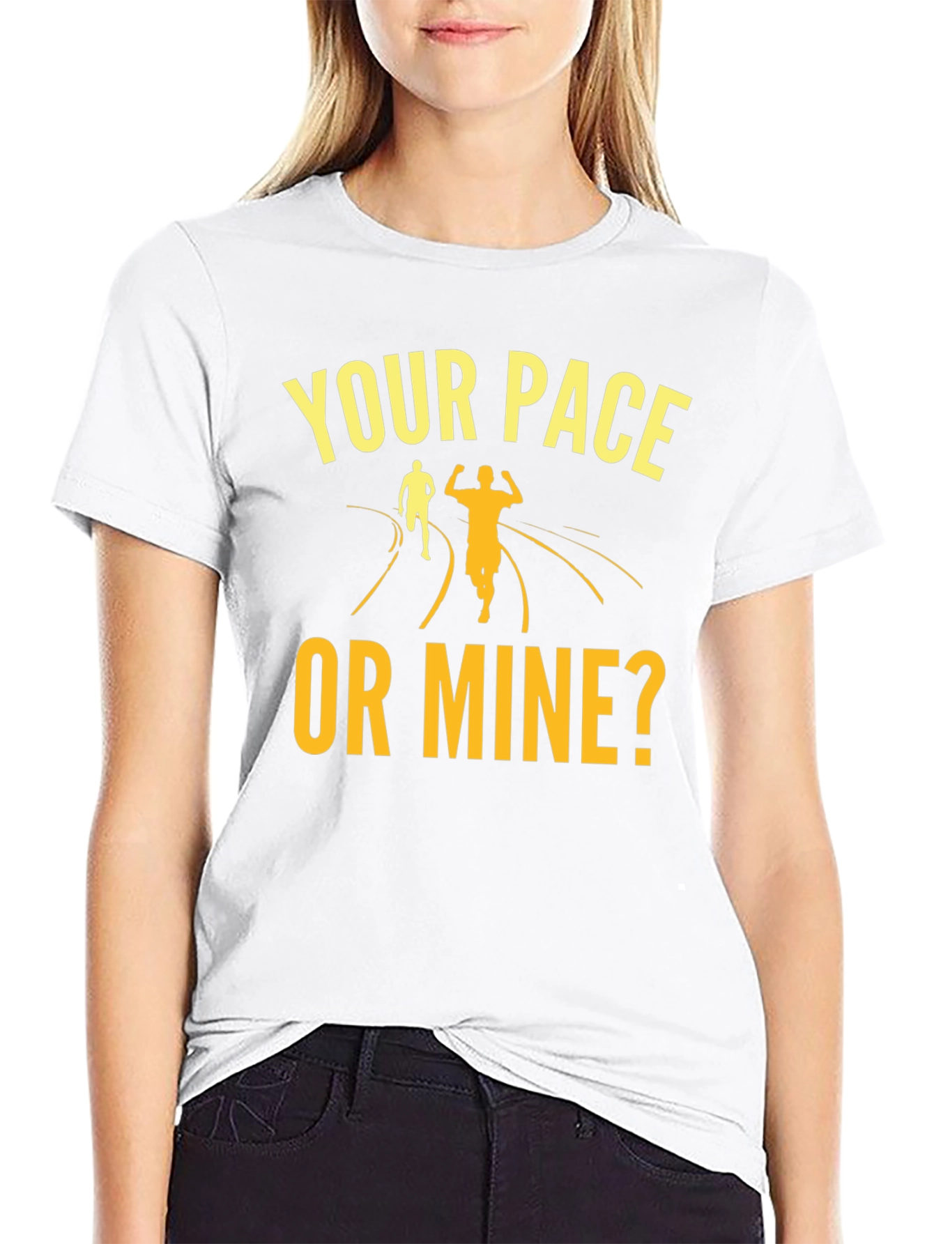 Your Pace Or Mine? Running Graphic Tee