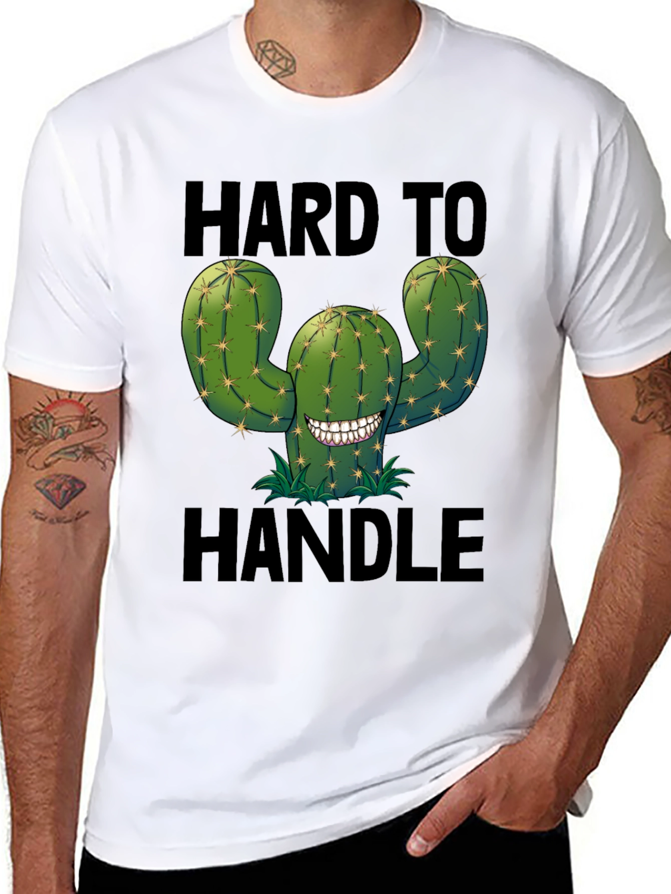Hard to Handle Cactus T-Shirt - Funny Graphic Tee