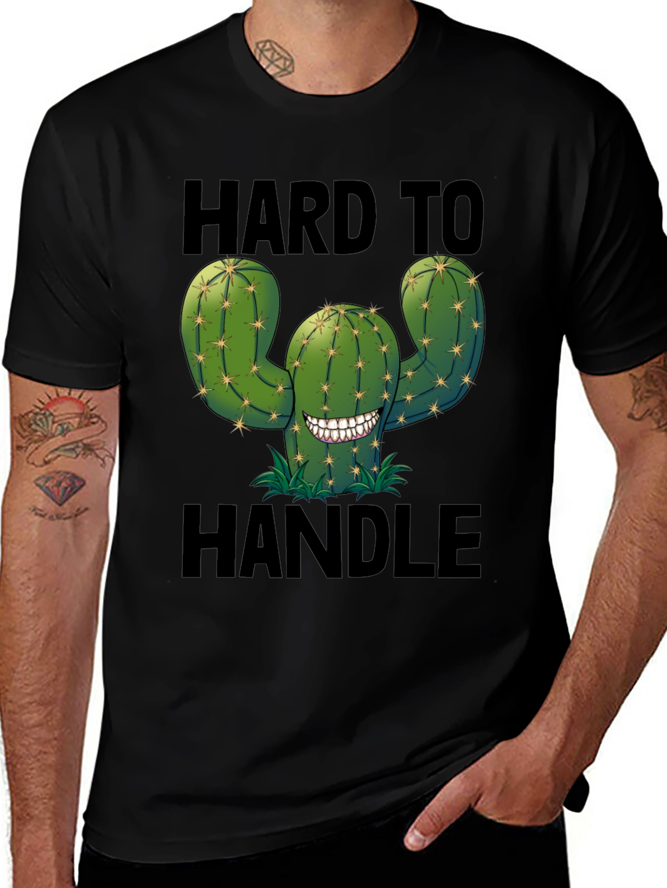 Hard to Handle Cactus T-Shirt - Funny Graphic Tee