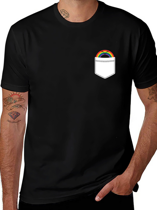 Rainbow Pocket Graphic T-Shirt
