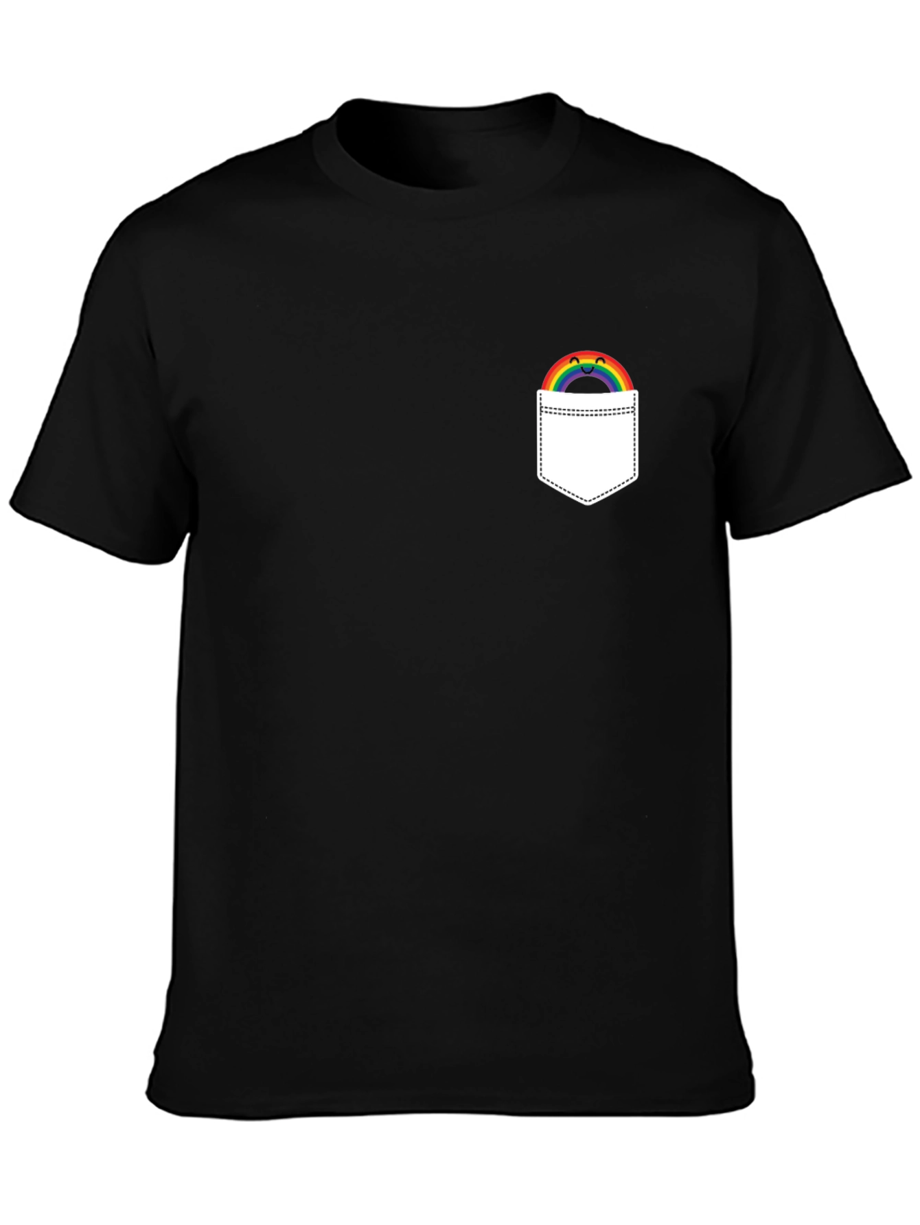 Rainbow Pocket Graphic T-Shirt