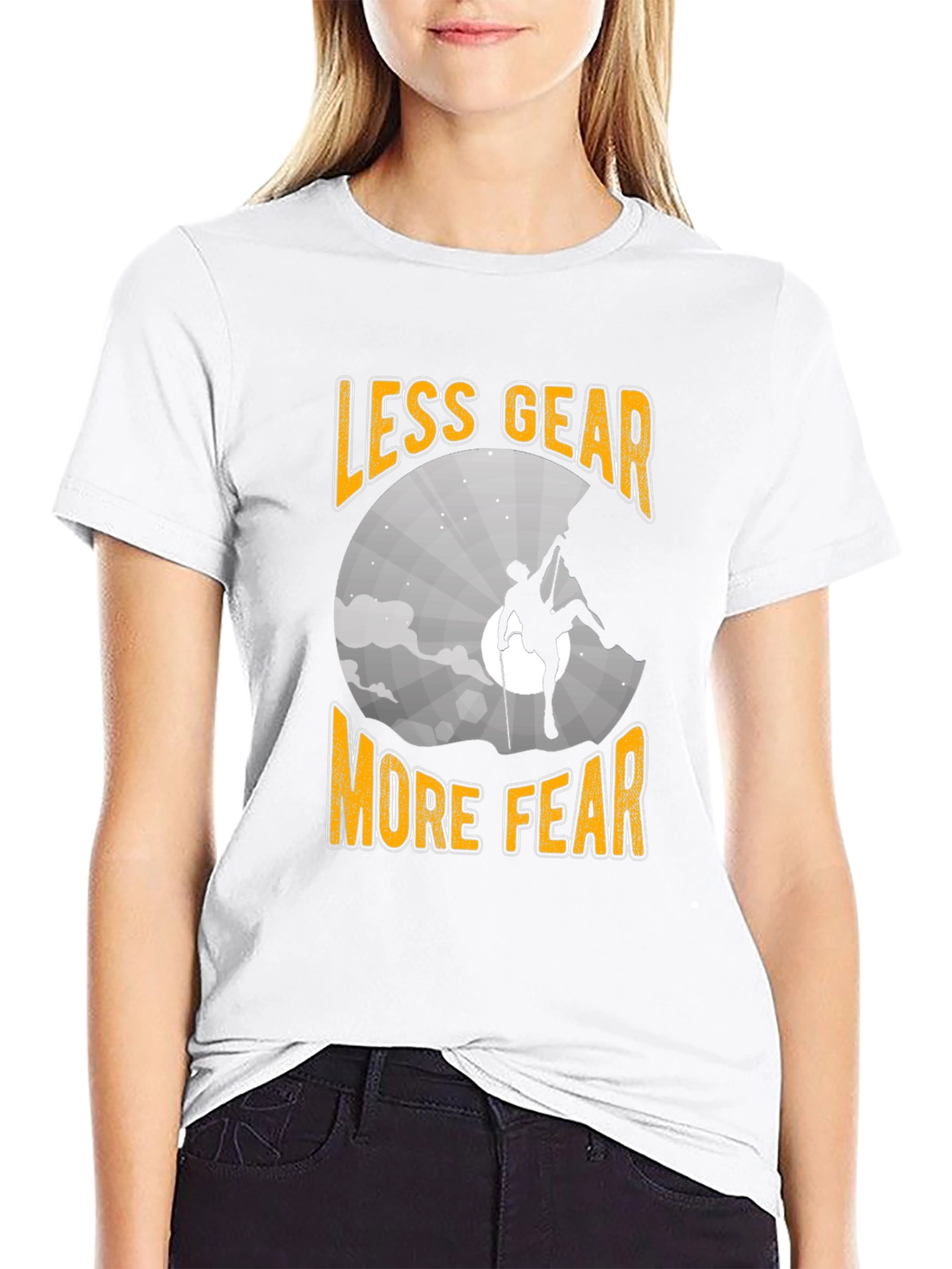 Less Gear More Fear Climbing T-Shirt