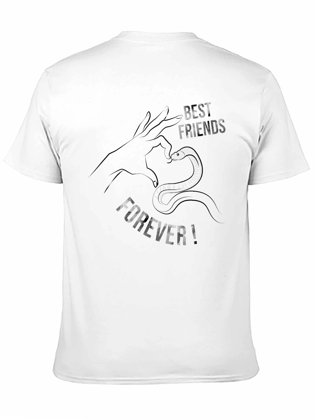 Best Friends Forever Snake Heart Black Tee