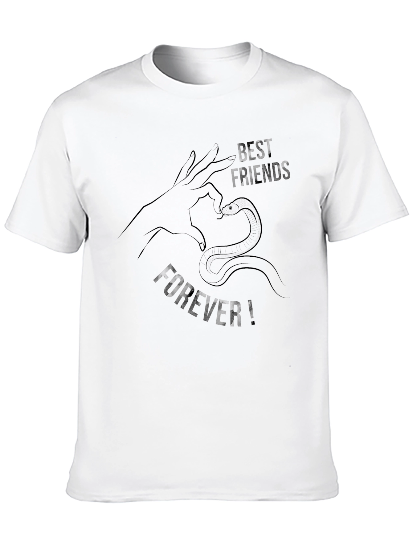 Best Friends Forever Snake Heart Black Tee
