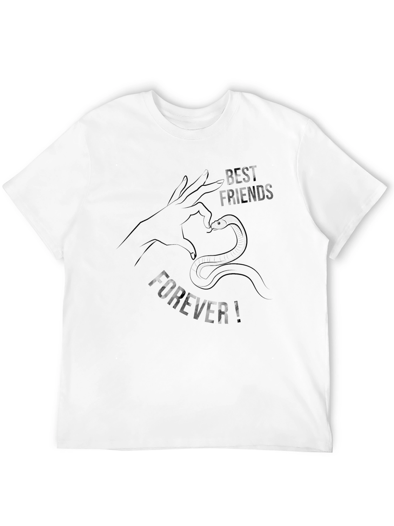 Best Friends Forever Snake Heart Black Tee