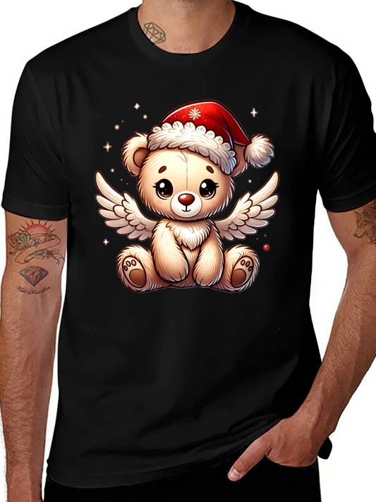 Festive Teddy Bear Angel Graphic Tee