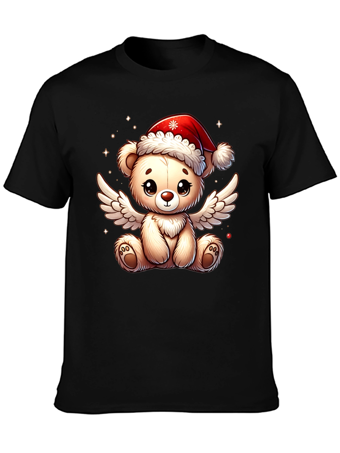 Festive Teddy Bear Angel Graphic Tee