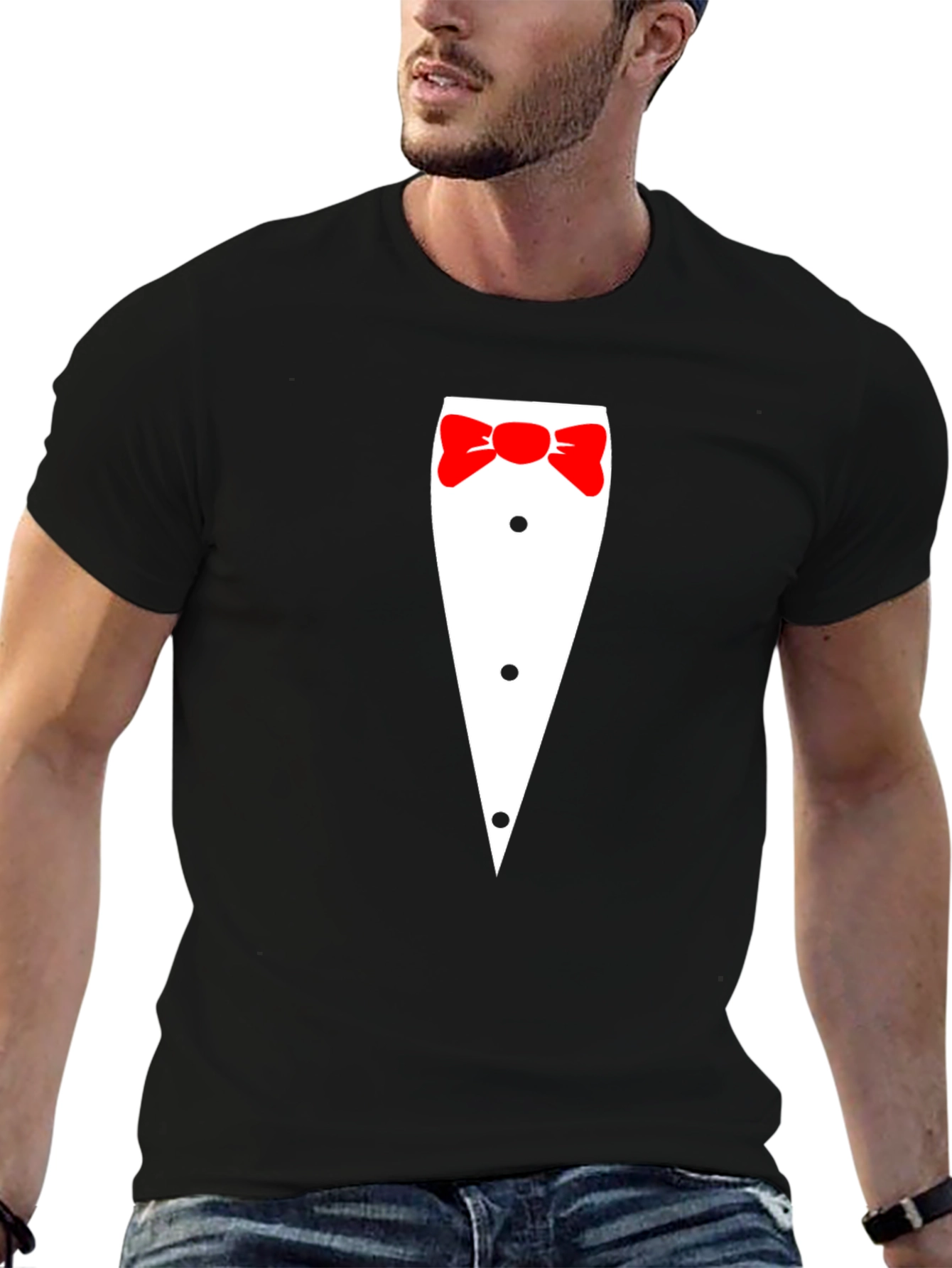 Tuxedo Graphic Tee - Novelty Formal Wear T-Shirt