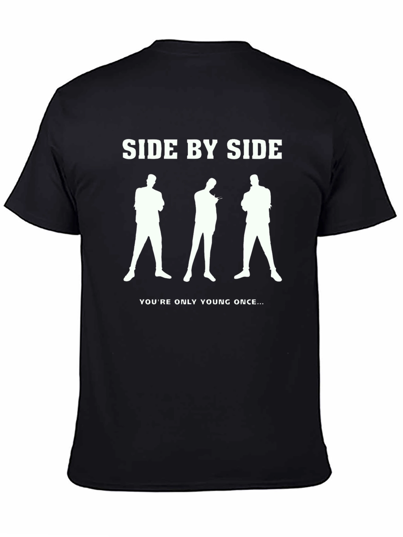 Side By Side Graphic Tee - Black