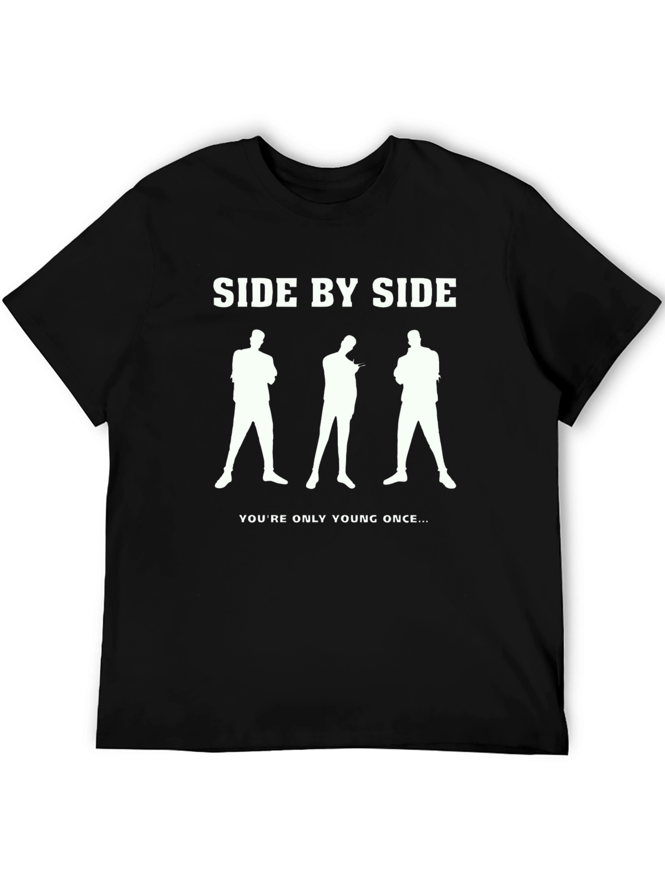 Side By Side Graphic Tee - Black