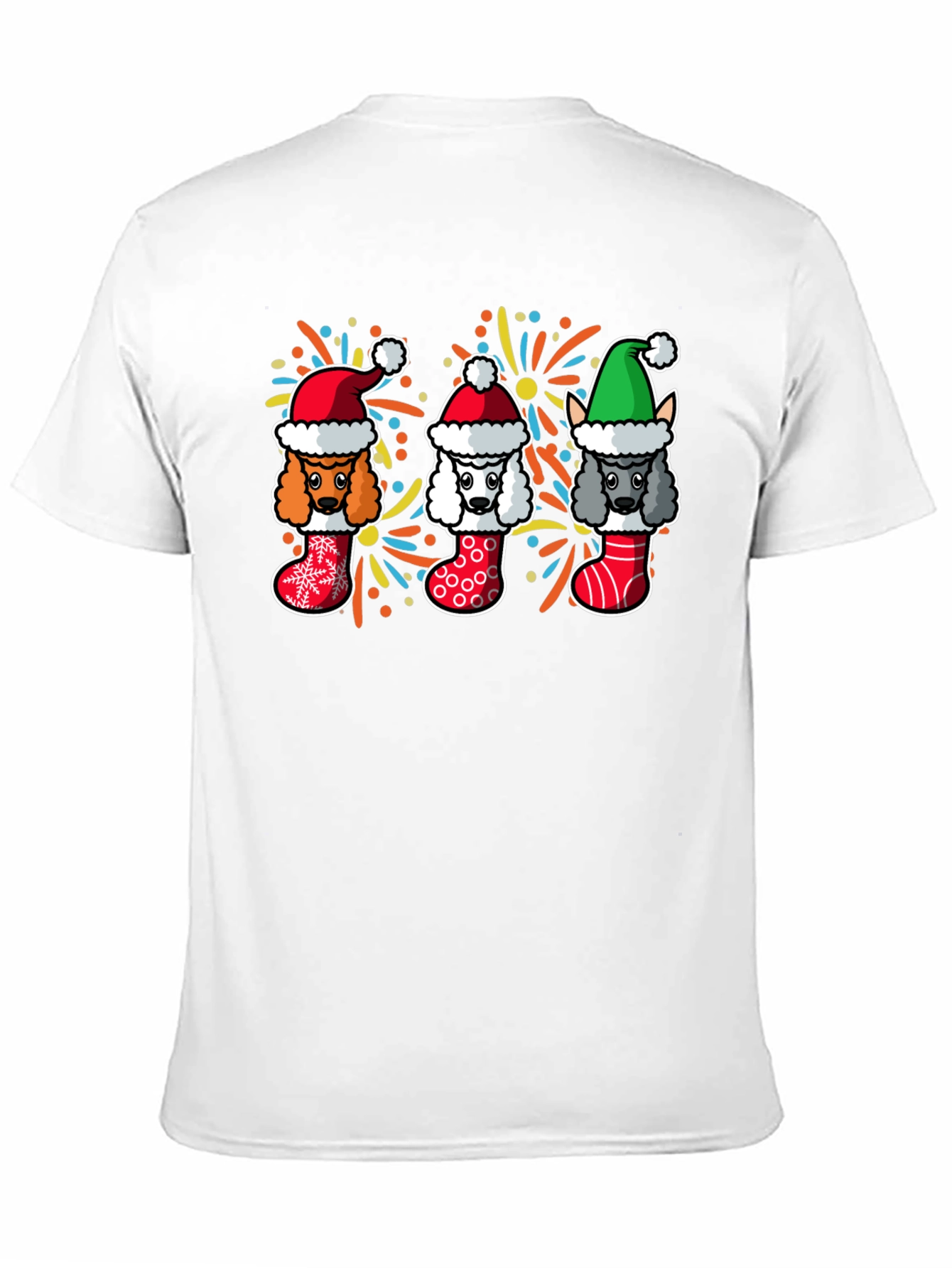 Festive Poodle Christmas T-Shirt