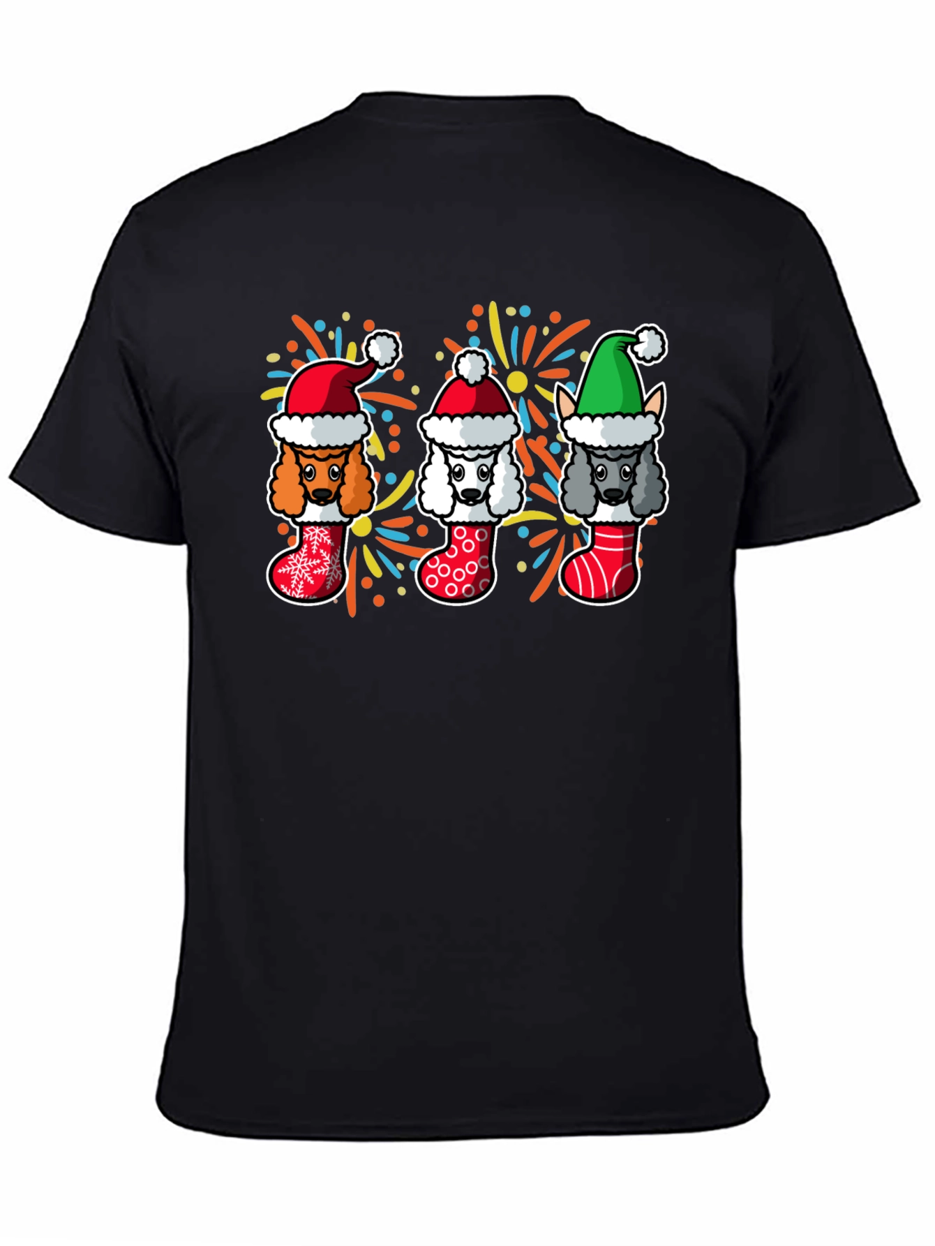Festive Poodle Christmas T-Shirt