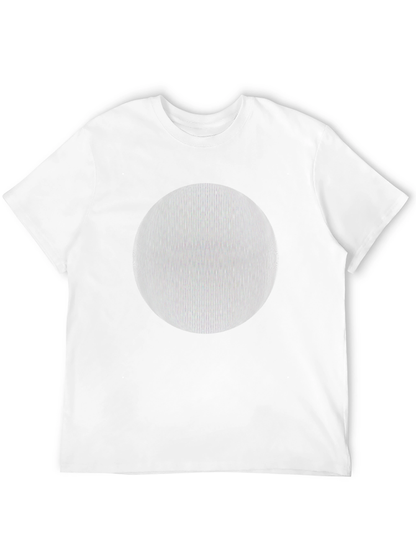 Optical Illusion Sphere Graphic T-Shirt - Black Cotton Tee