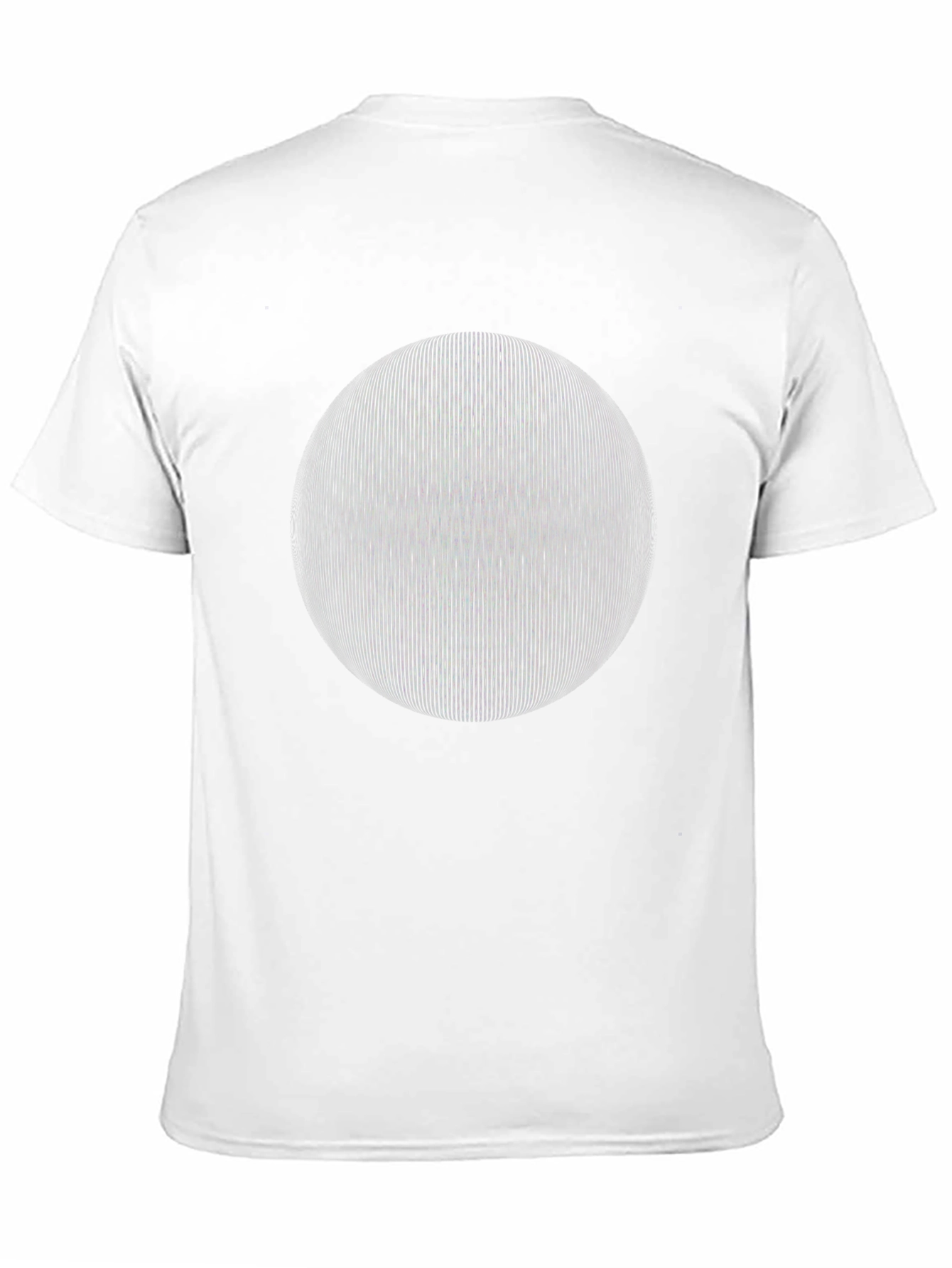 Optical Illusion Sphere Graphic T-Shirt - Black Cotton Tee