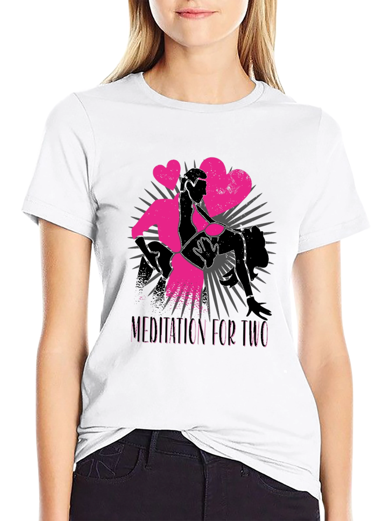 Meditation for Two Graphic T-Shirt - Black