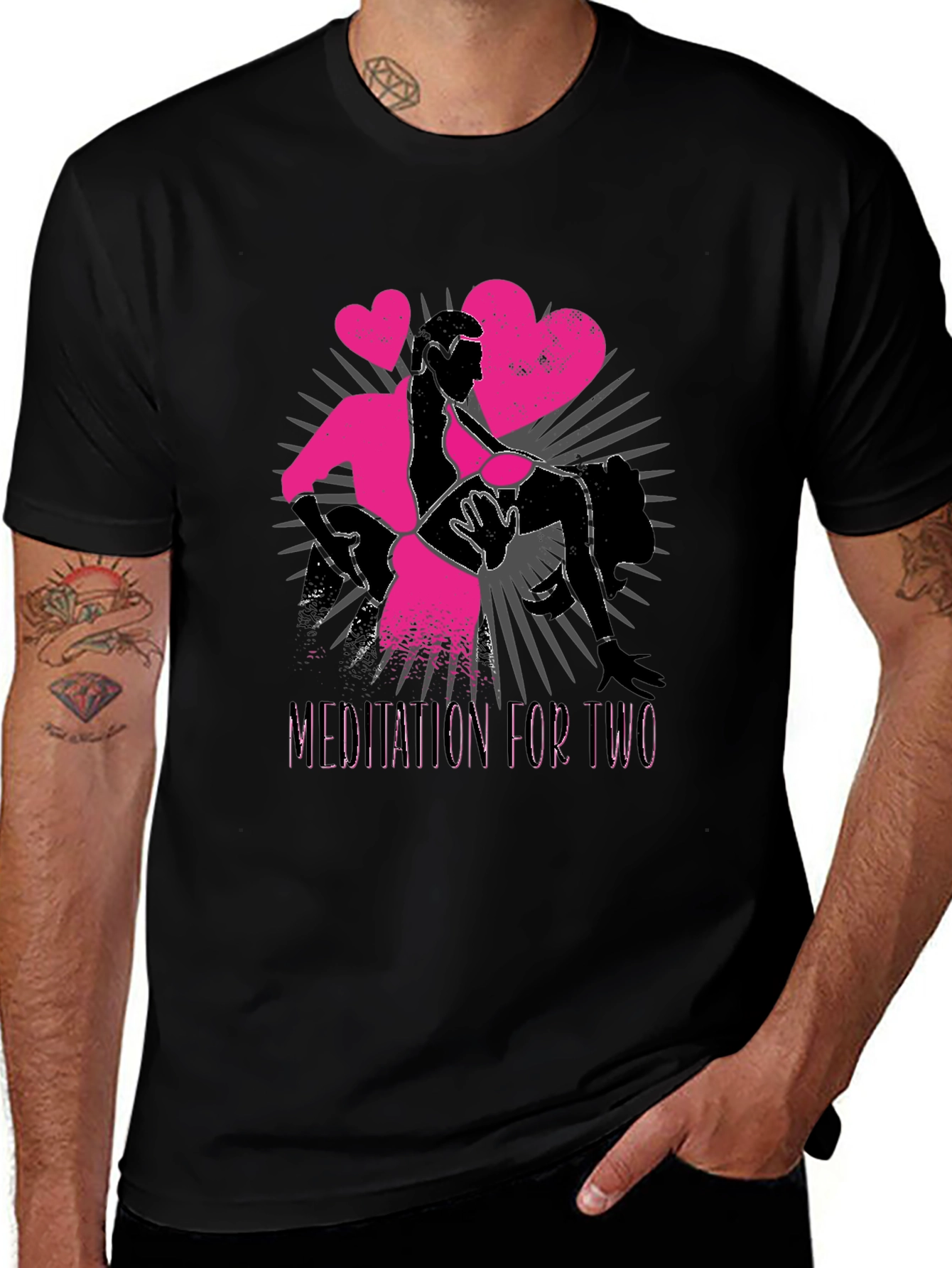 Meditation for Two Graphic T-Shirt - Black