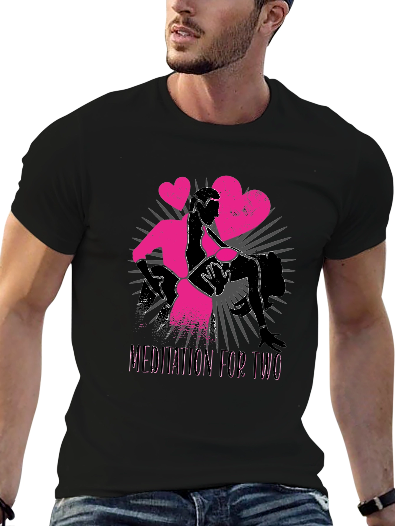 Meditation for Two Graphic T-Shirt - Black
