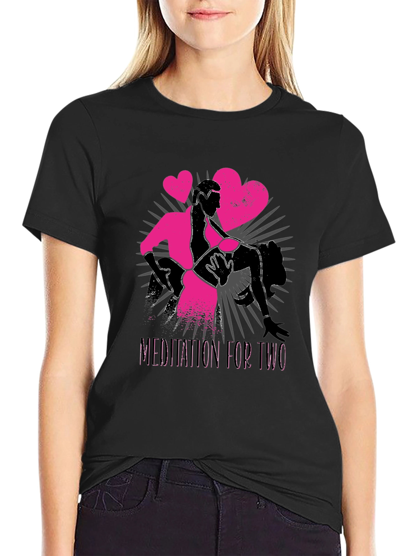 Meditation for Two Graphic T-Shirt - Black
