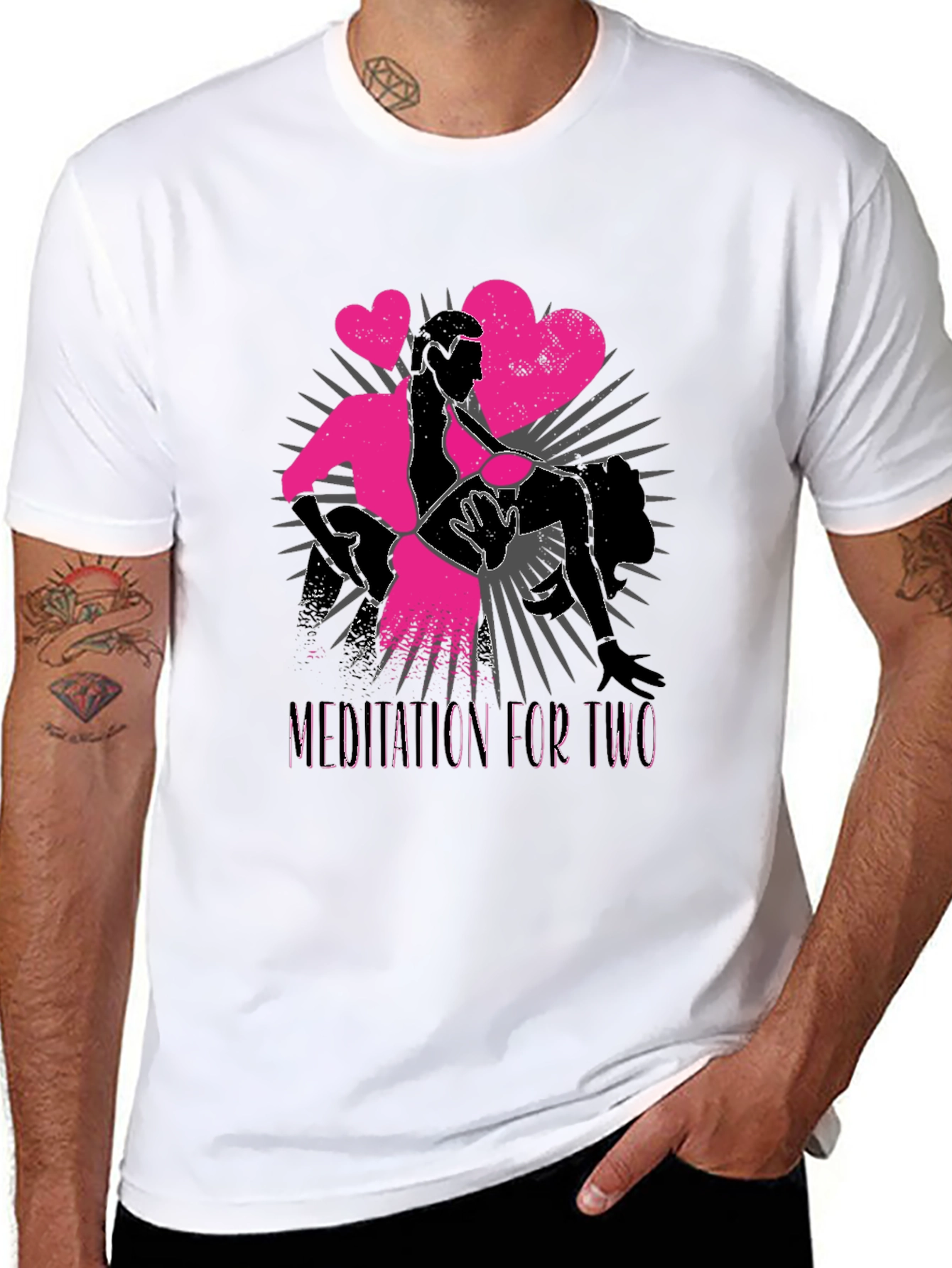 Meditation for Two Graphic T-Shirt - Black