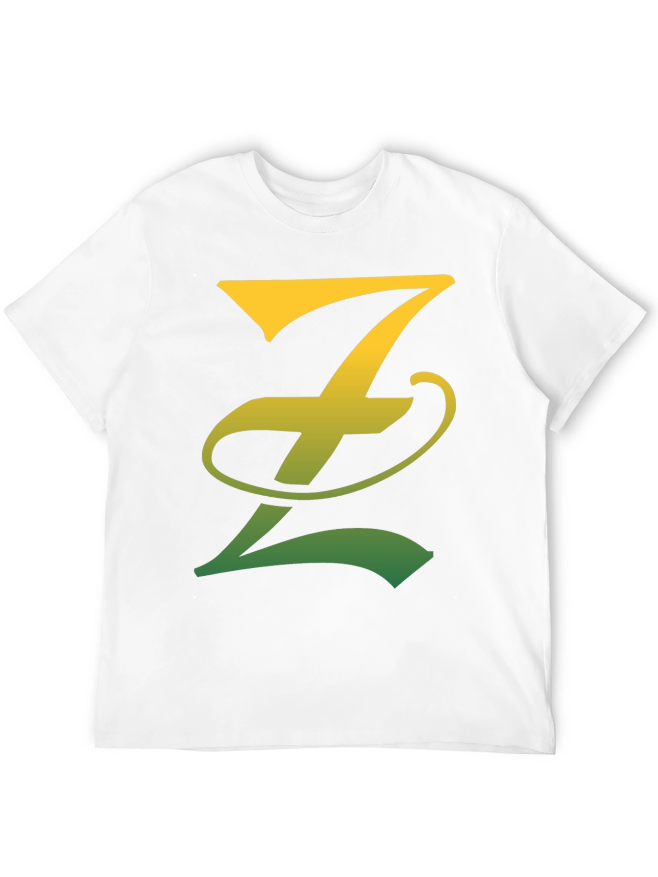 Gradient Z Letter Tee - Stylish Black T-Shirt