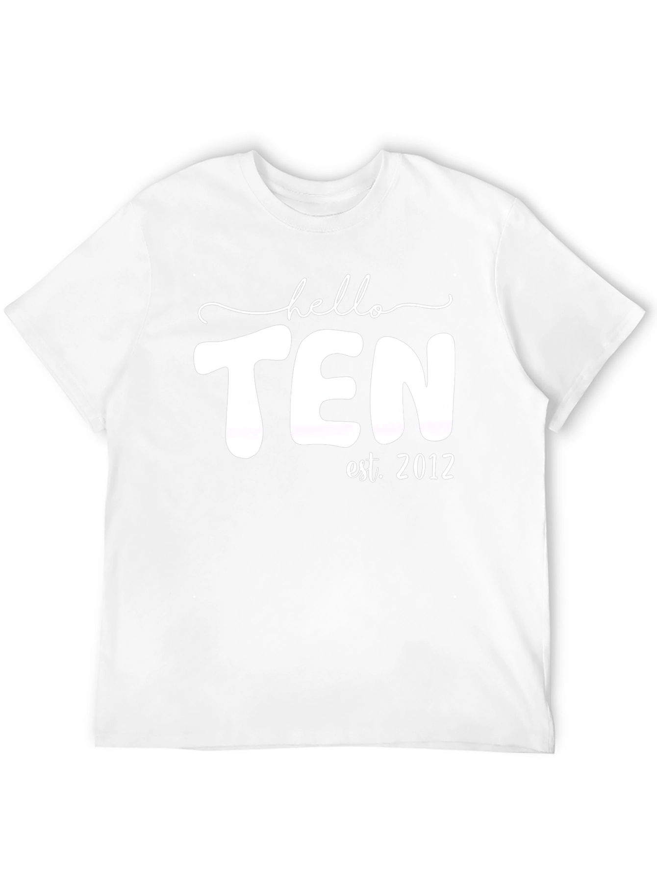 Hello Ten T-Shirt - Est. 2012 - Black