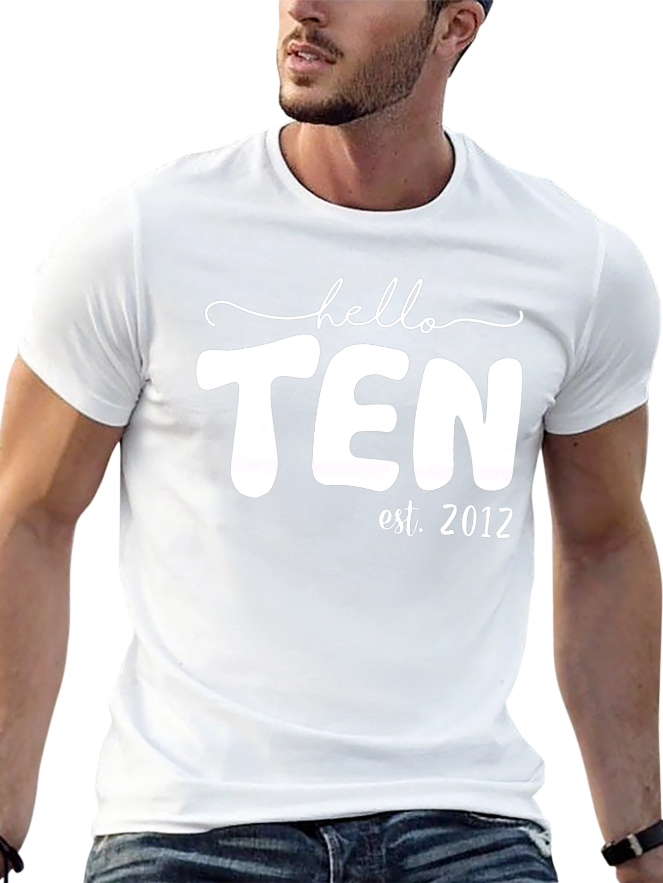 Hello Ten T-Shirt - Est. 2012 - Black
