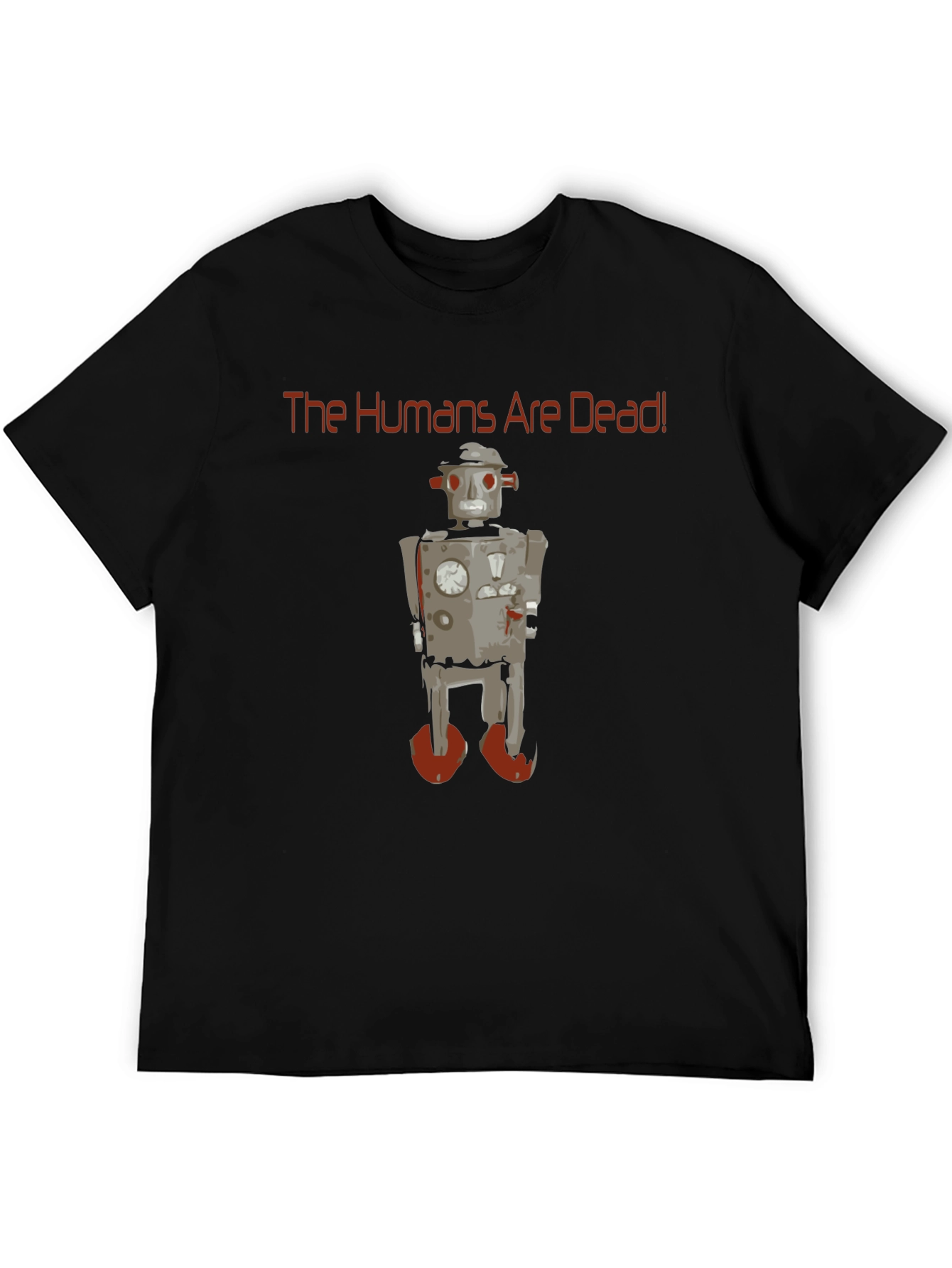 The Humans are Dead Robot Graphic T-Shirt