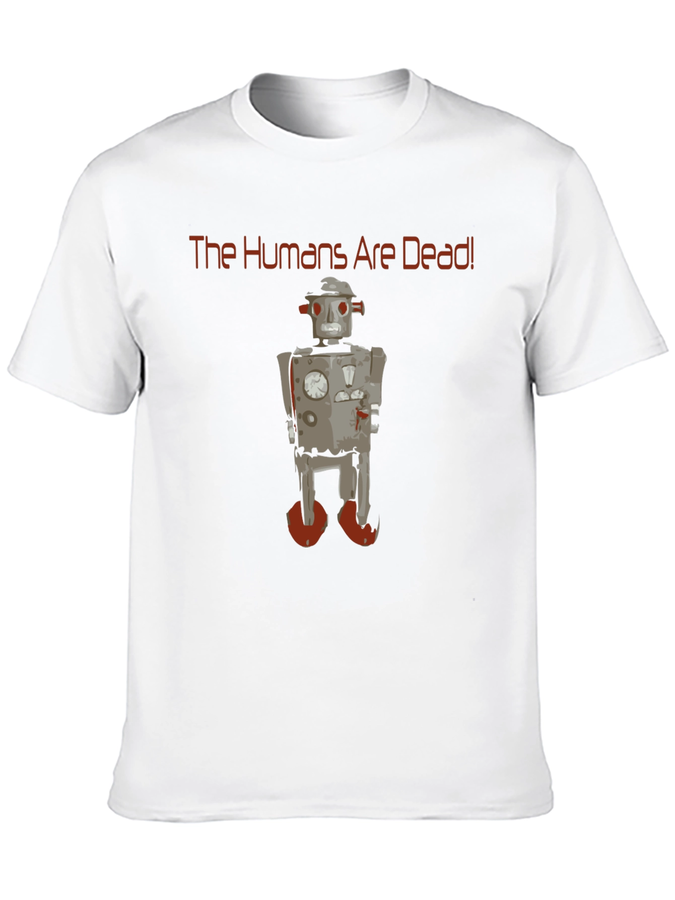 The Humans are Dead Robot Graphic T-Shirt