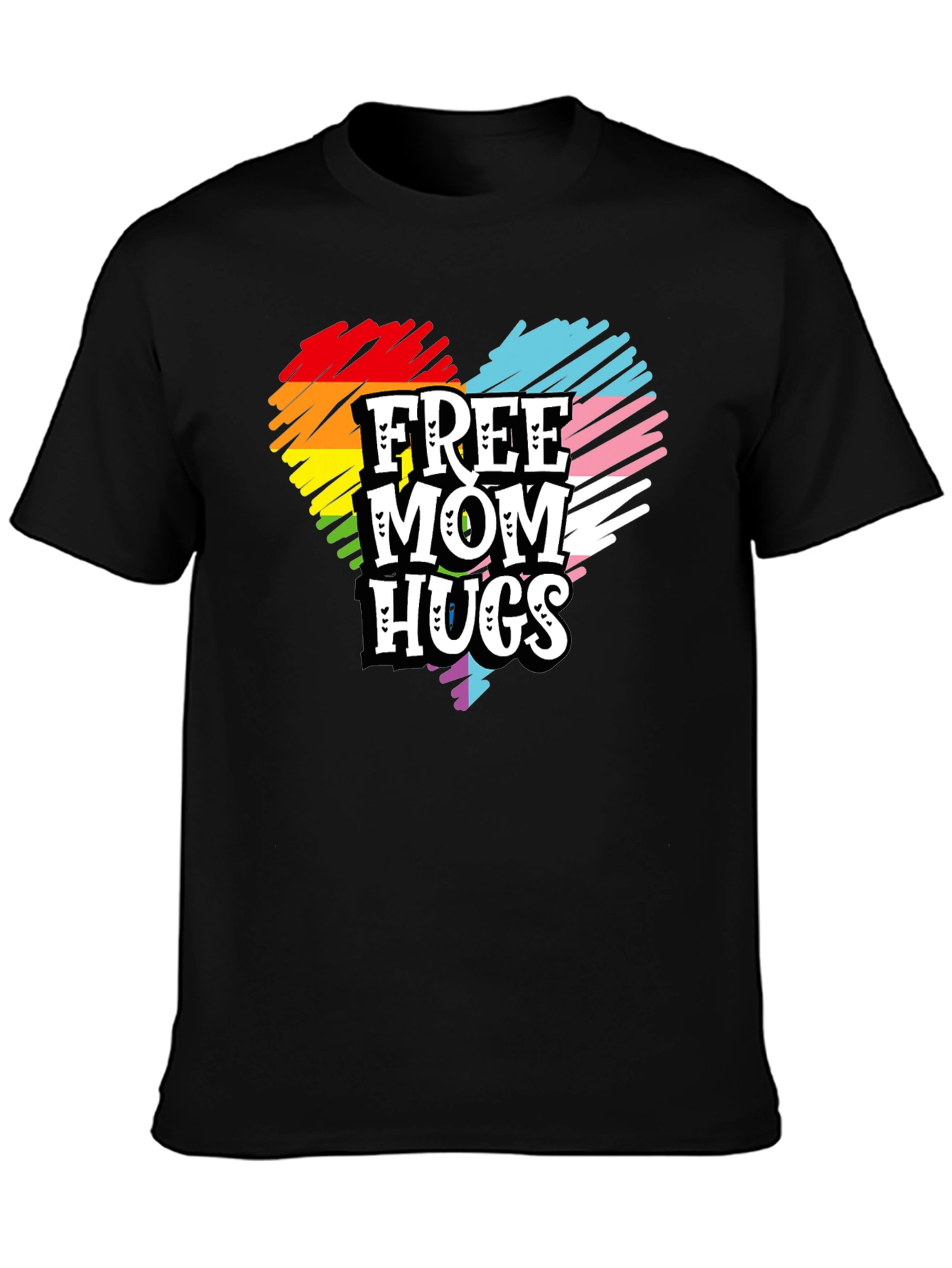 Free Mom Hugs Pride Heart T-Shirt