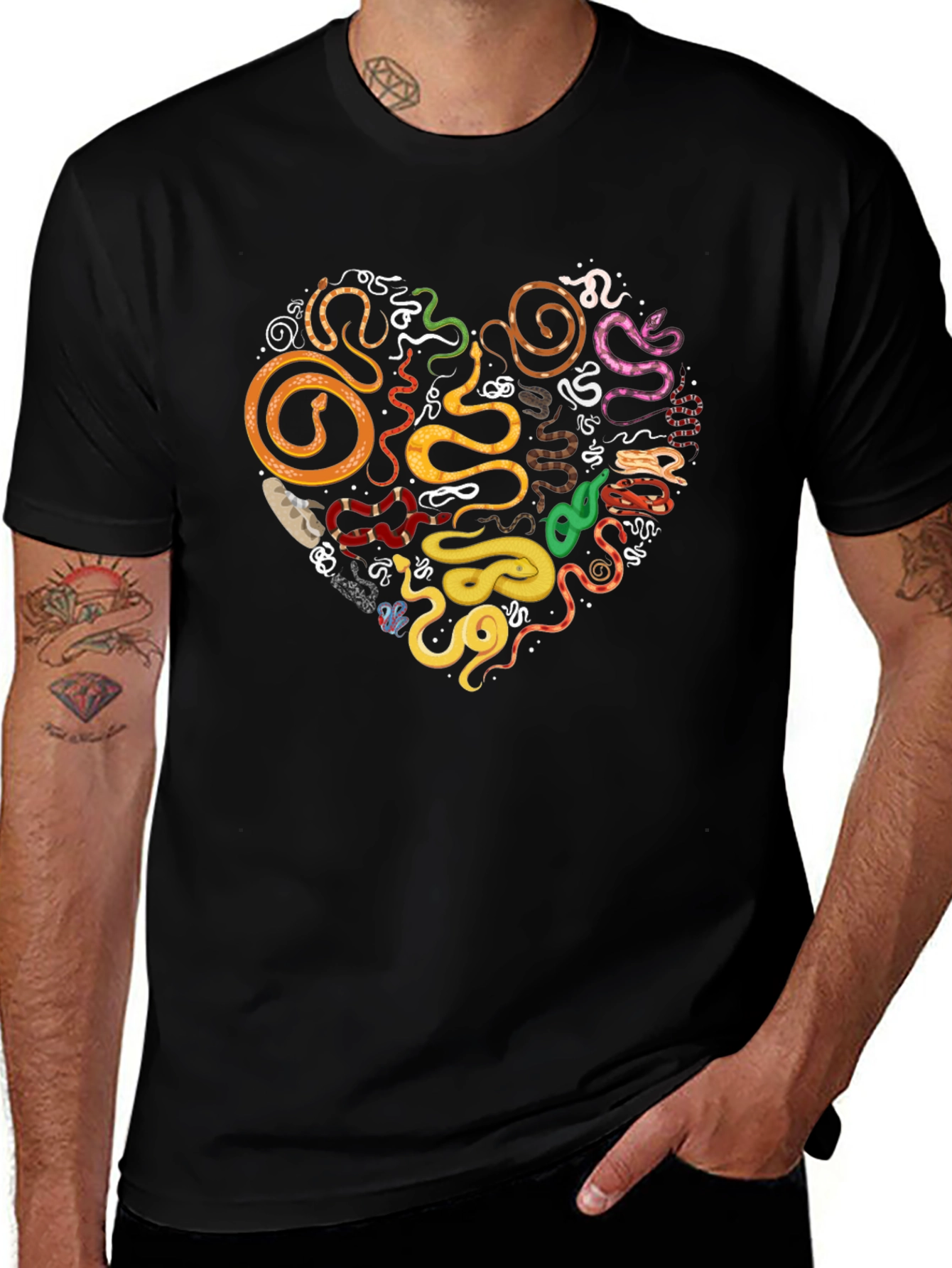Snakes Heart T-Shirt - Reptile Lover Tee
