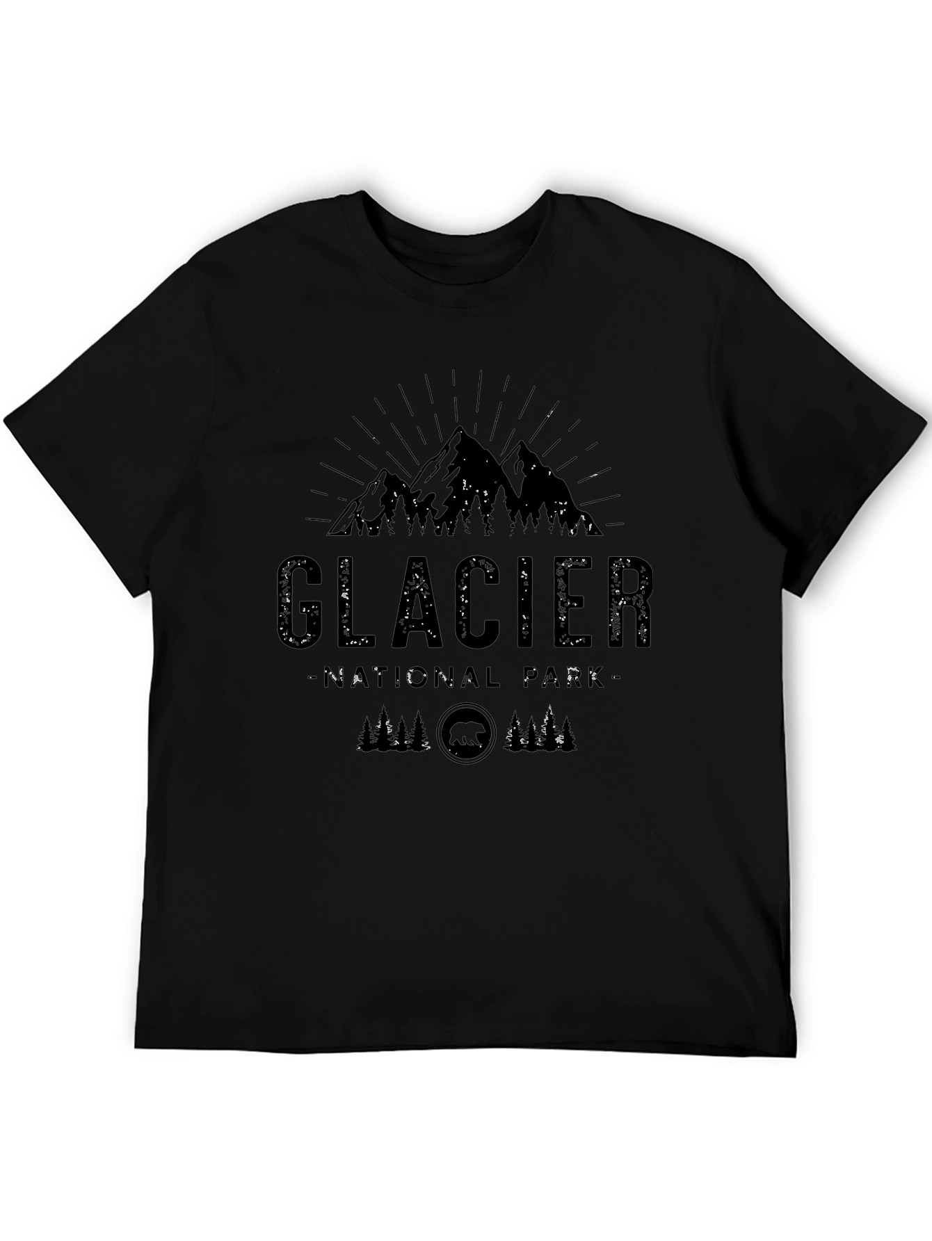 Glacier National Park Graphic Tee - Black