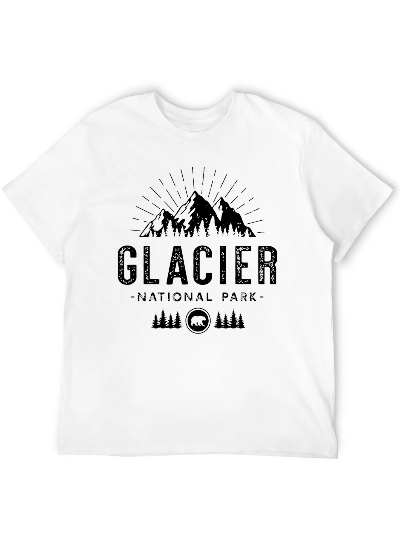 Glacier National Park Graphic Tee - Black