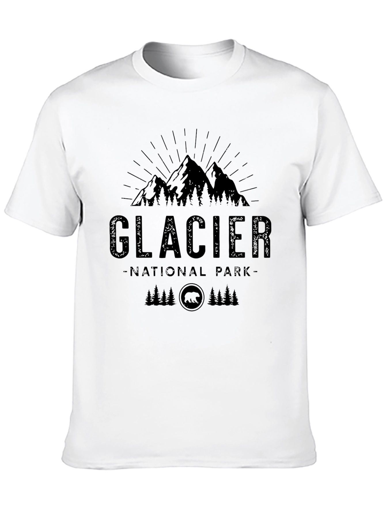 Glacier National Park Graphic Tee - Black