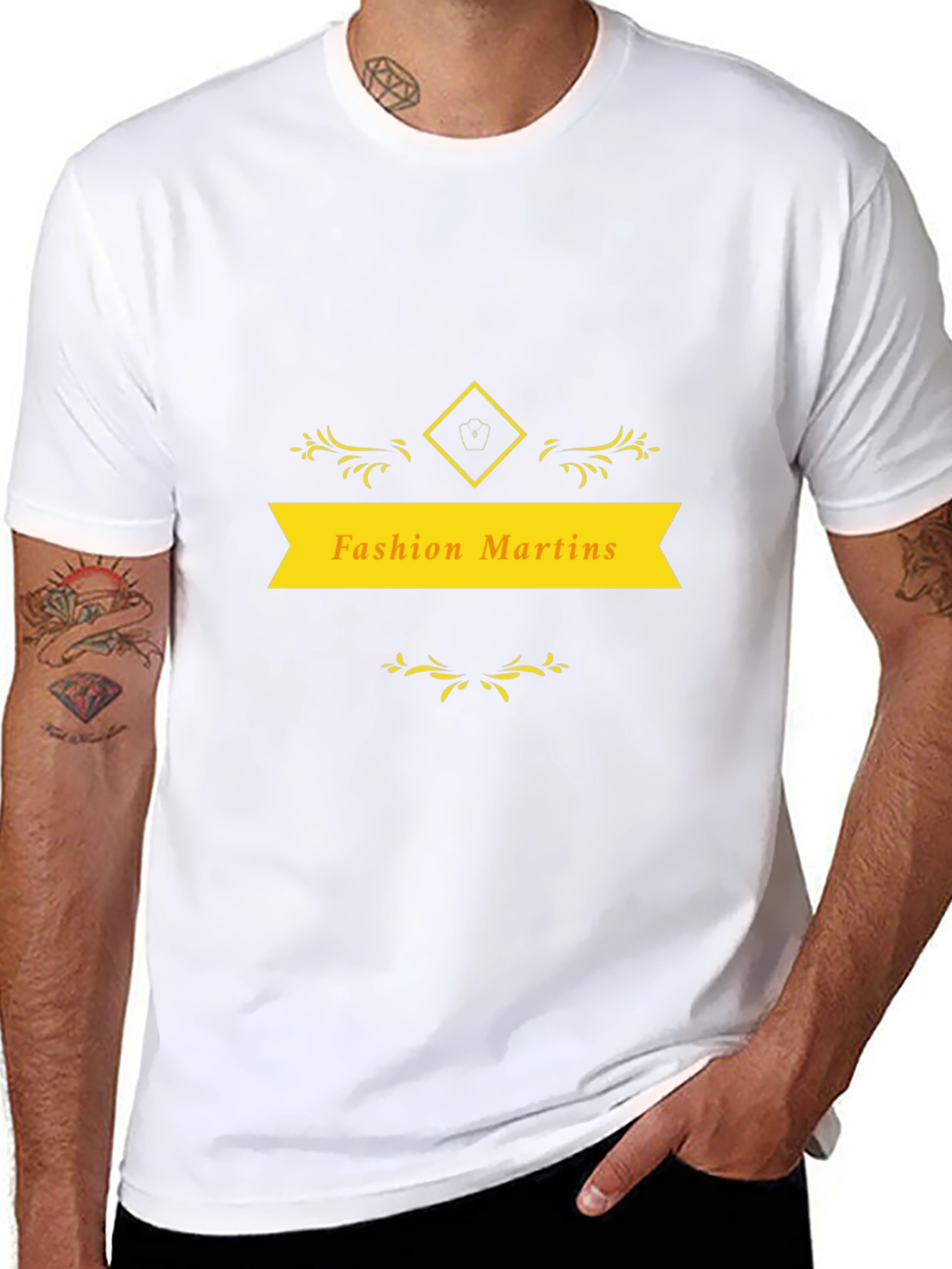 Fashion Martins Black Graphic Tee