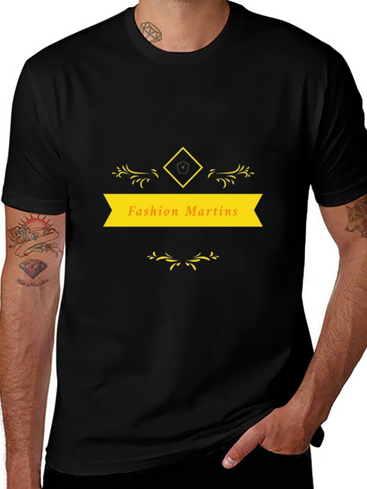 Fashion Martins Black Graphic Tee