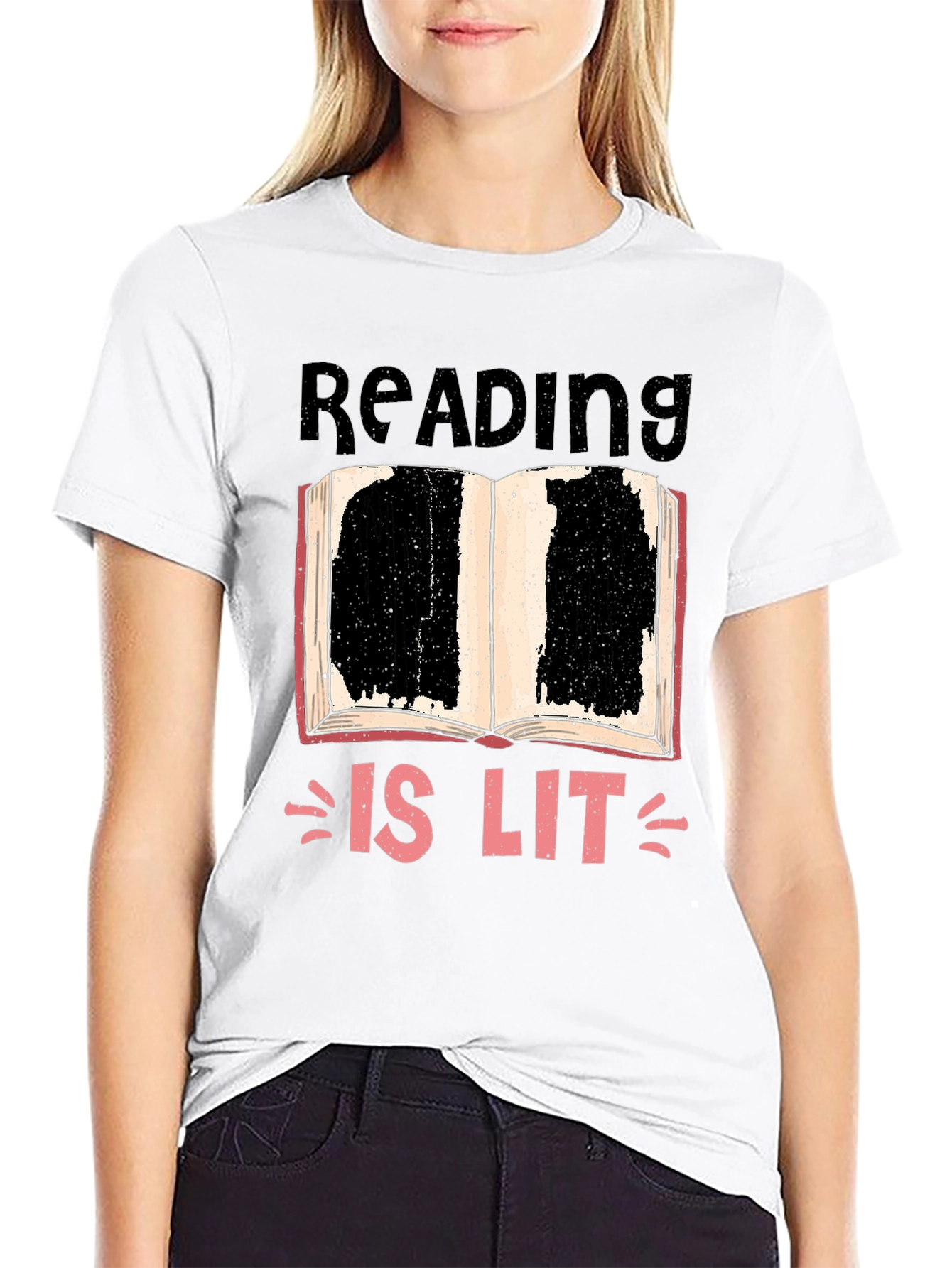 Reading Is Lit Graphic T-Shirt - Book Lover Tee