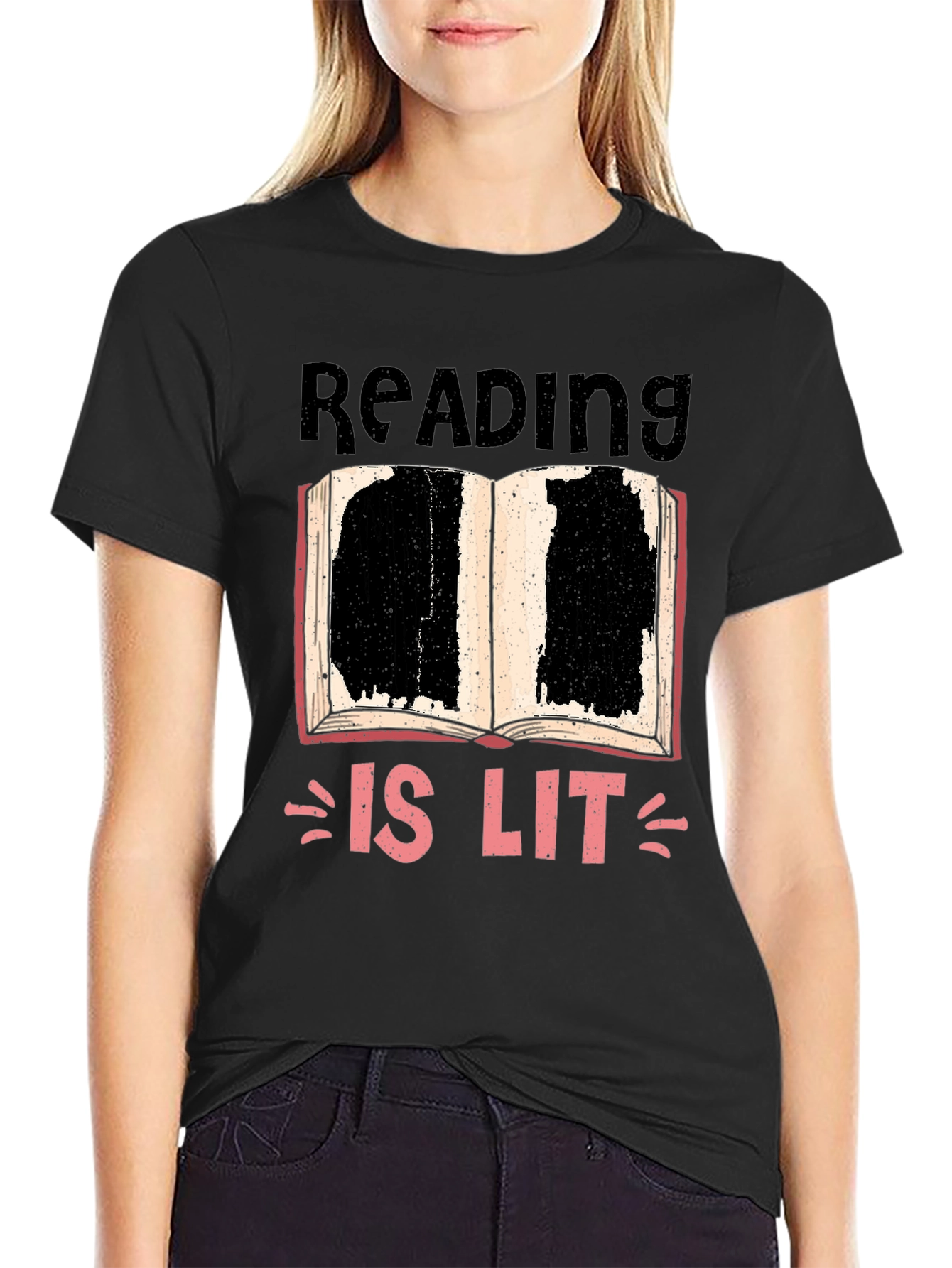 Reading Is Lit Graphic T-Shirt - Book Lover Tee